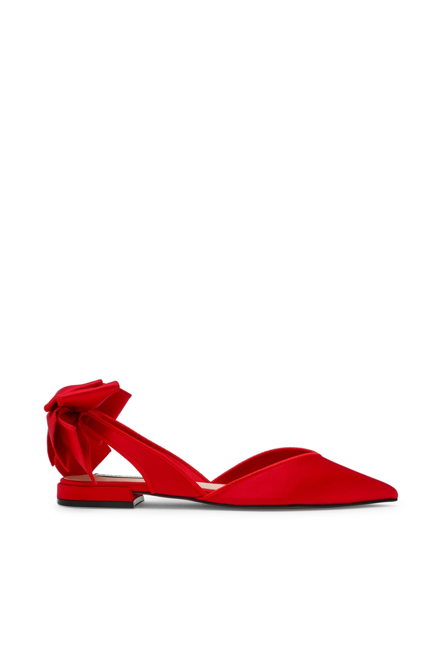 SYNTHIA FLAT SHOES RED SATIN 1
