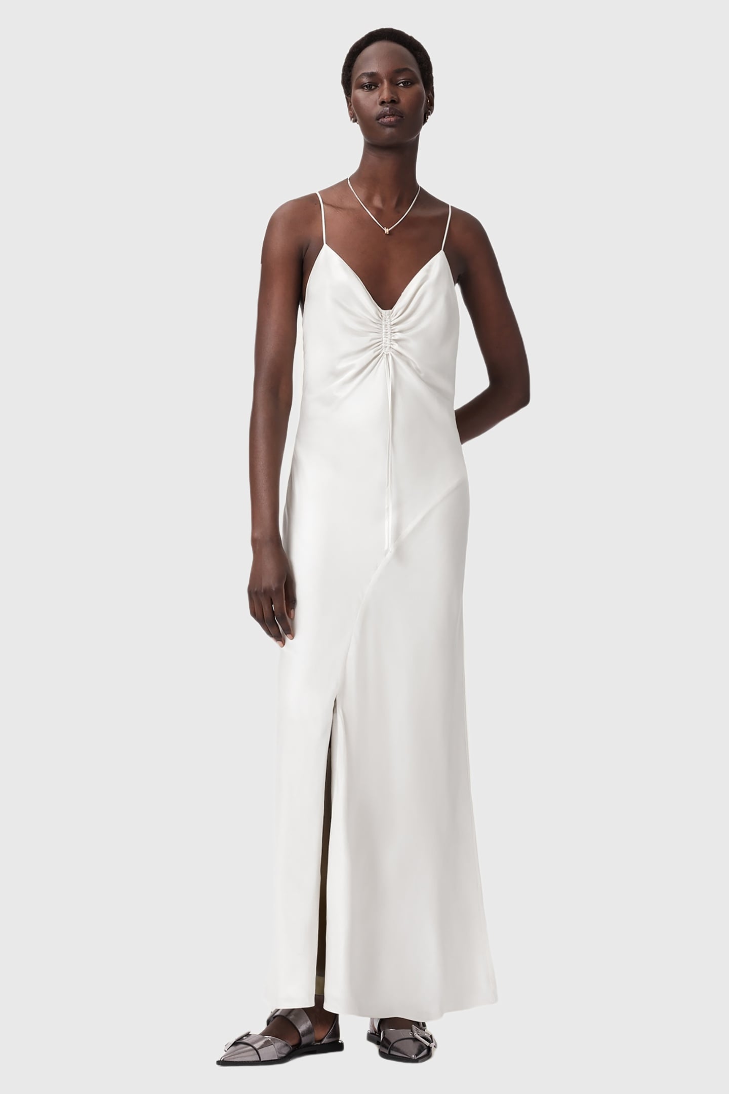 ALEXIA MAXI DRESS OYSTER WHITE 1