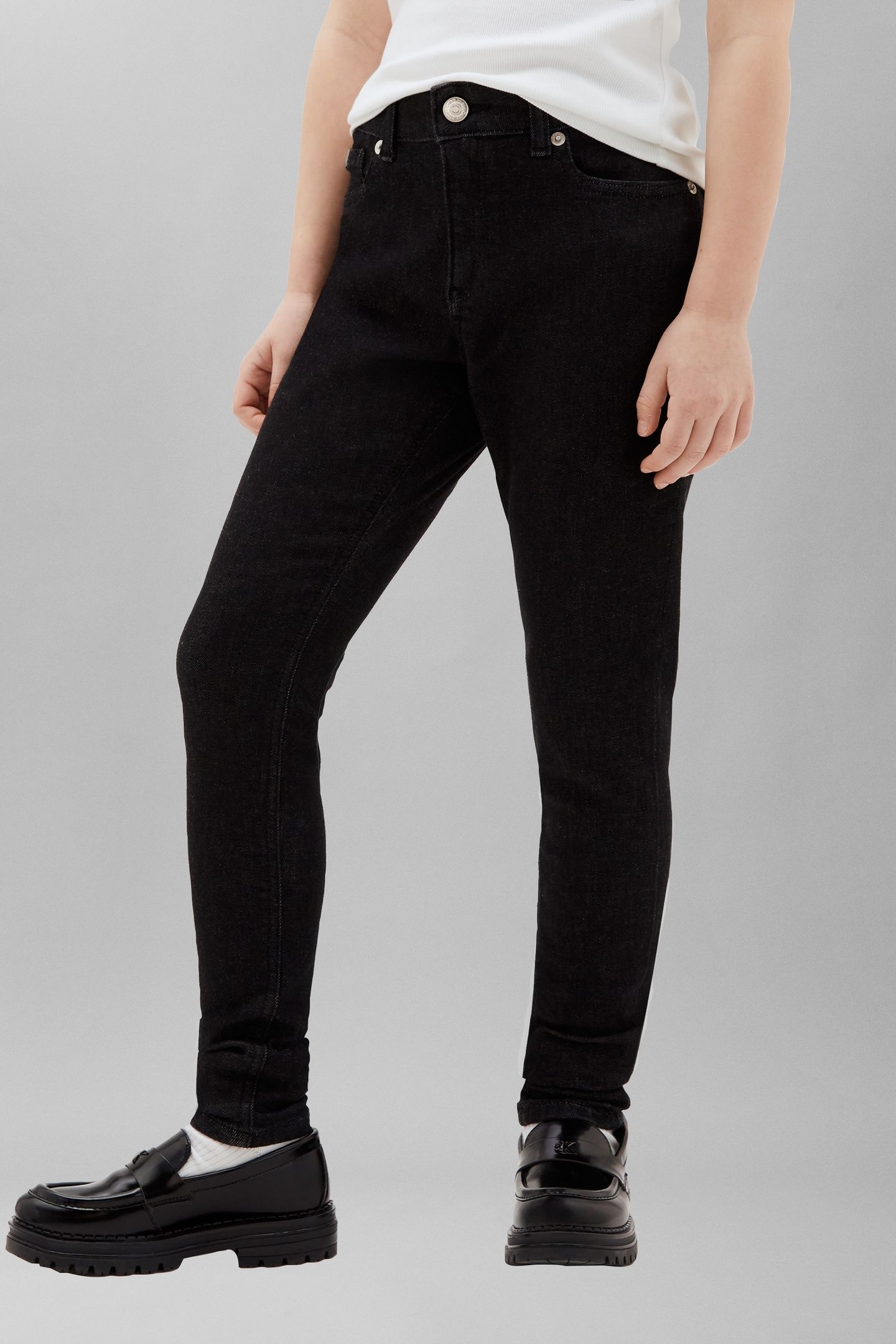 GIRLS SKINNY WASHED BLACK JEAN WASHED BLACK 1