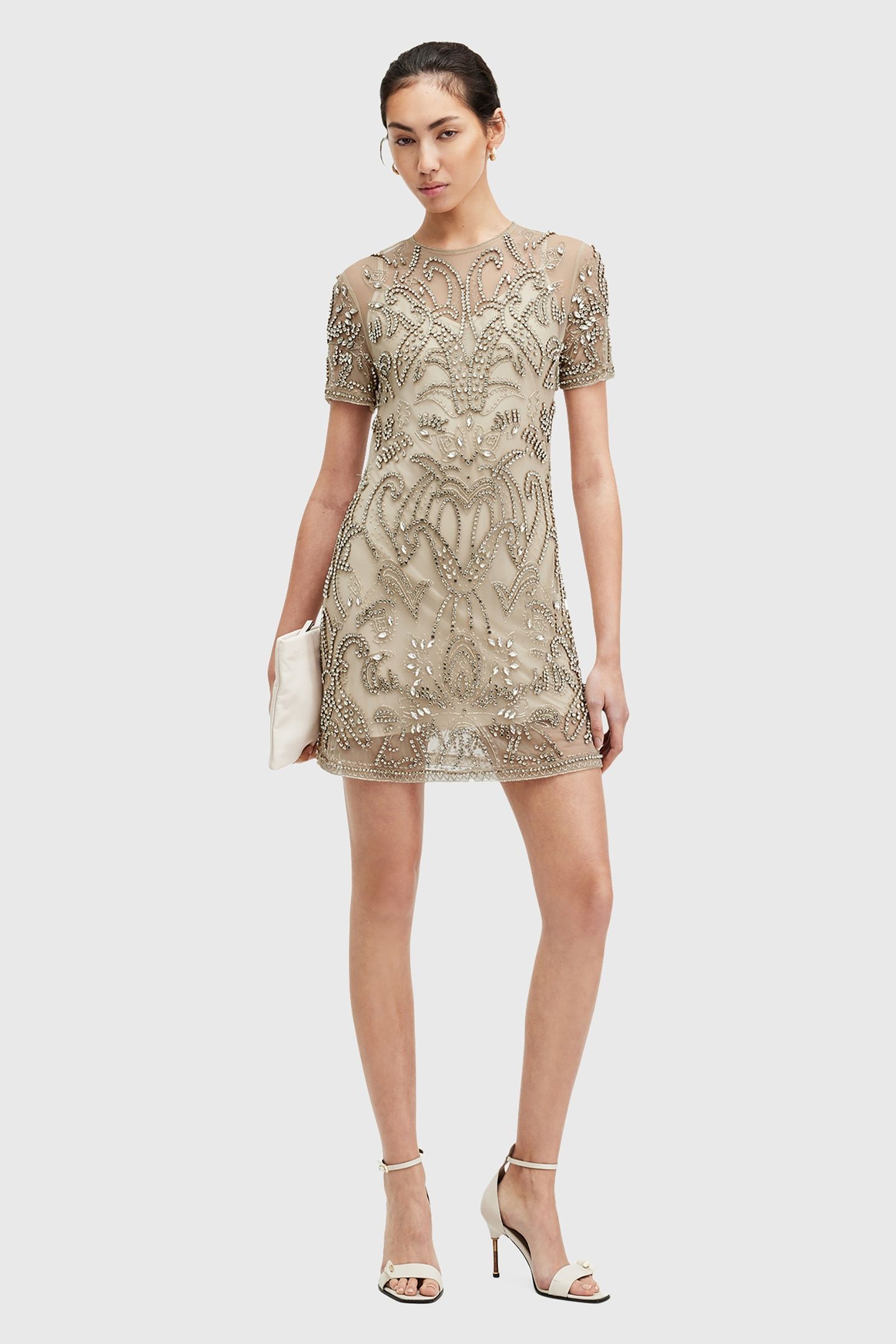 HANIA EMB DRESS ECRU WHITE 2