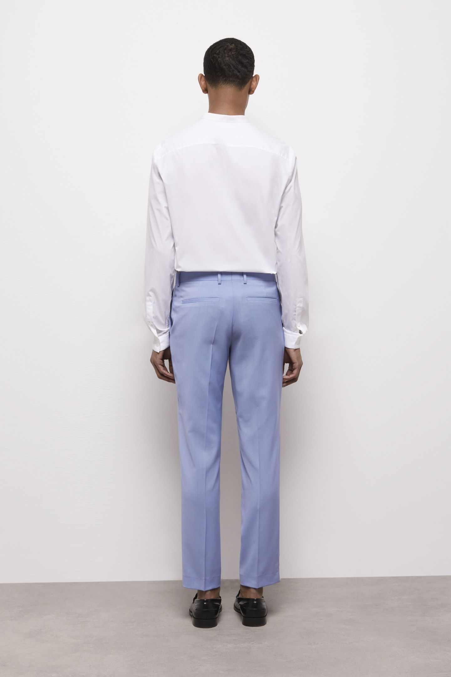 STRAIGHT-LENGTH SUIT TROUSERS LIGHT BLUE 2
