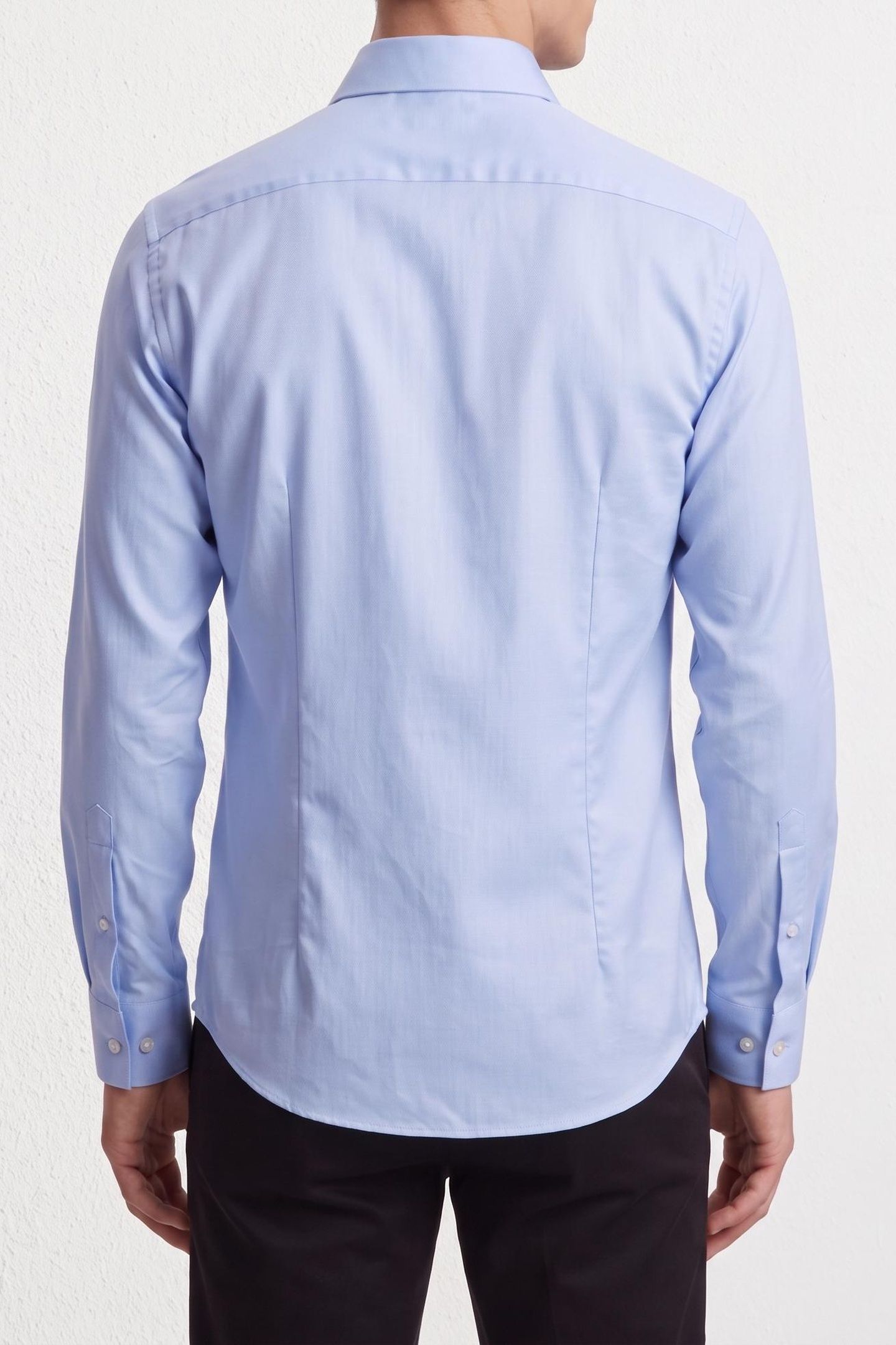 SLIM ESSENTIAL TWILL SHIRT LIGHT BLUE 2