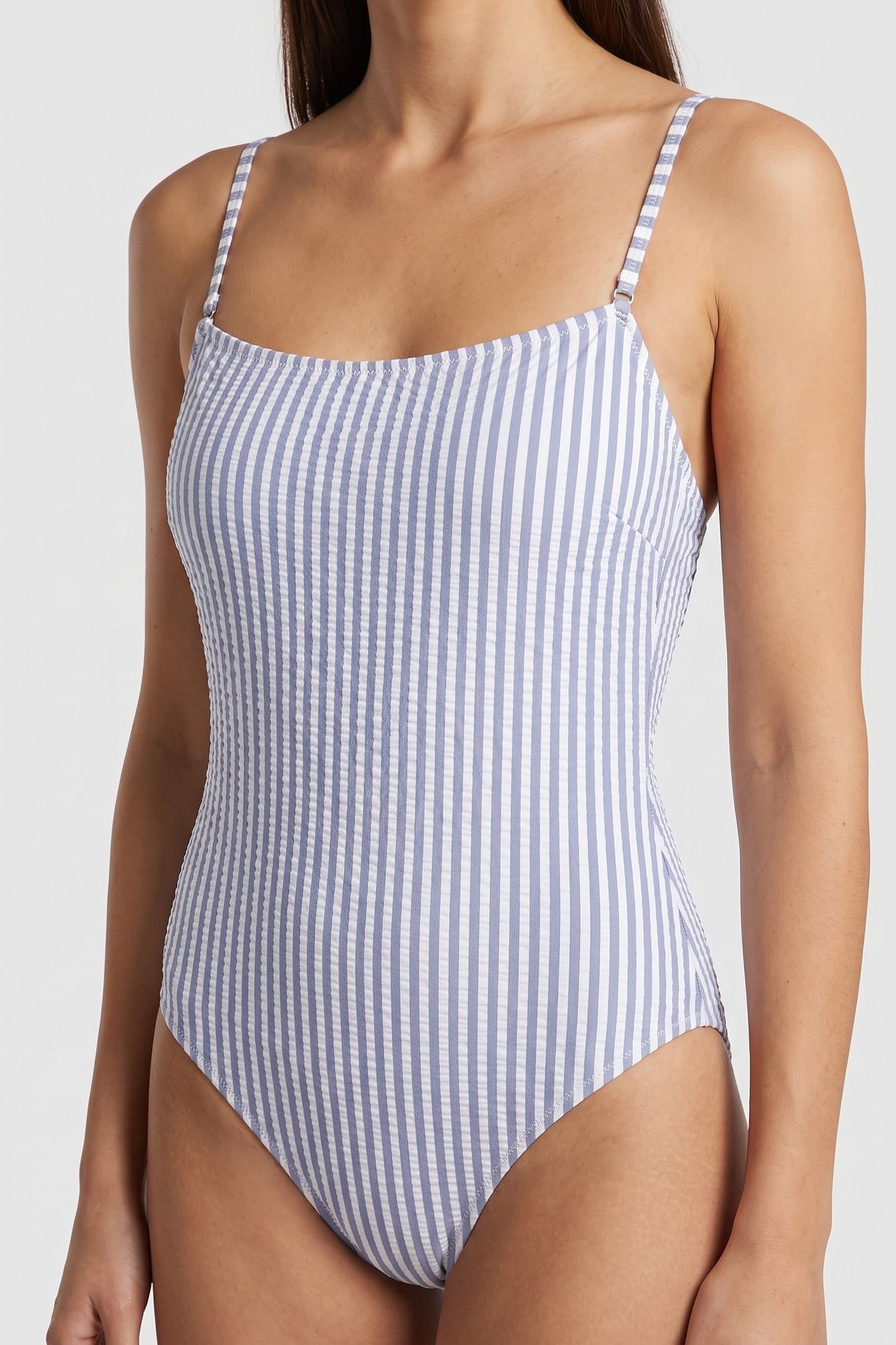 CERES SEERSUCKER SWIMSUIT BLUE 1