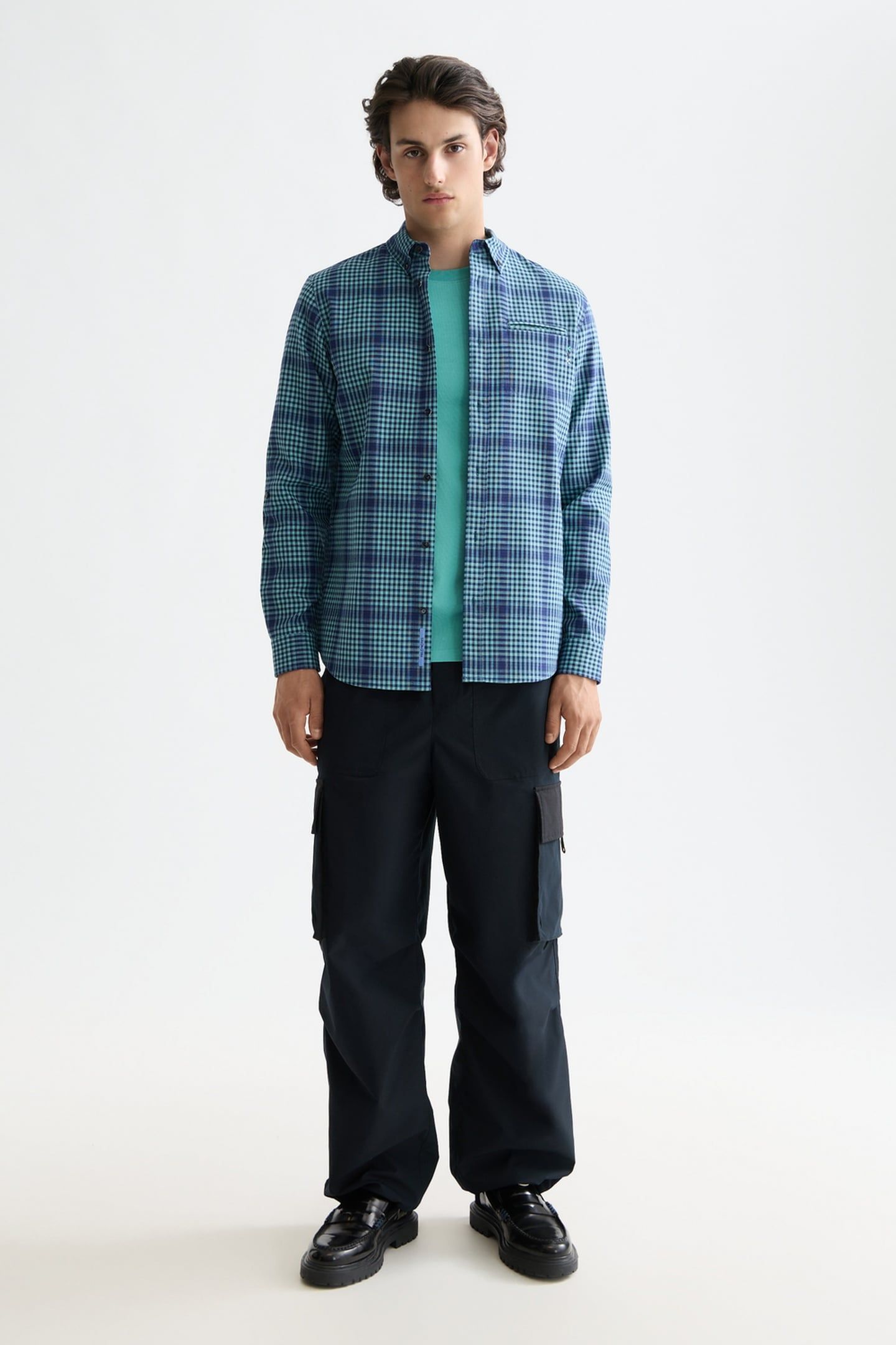 SHADOW-CHECK DOUBLE-FACED SHIRT PEACOAT SHADOW CHECK 2