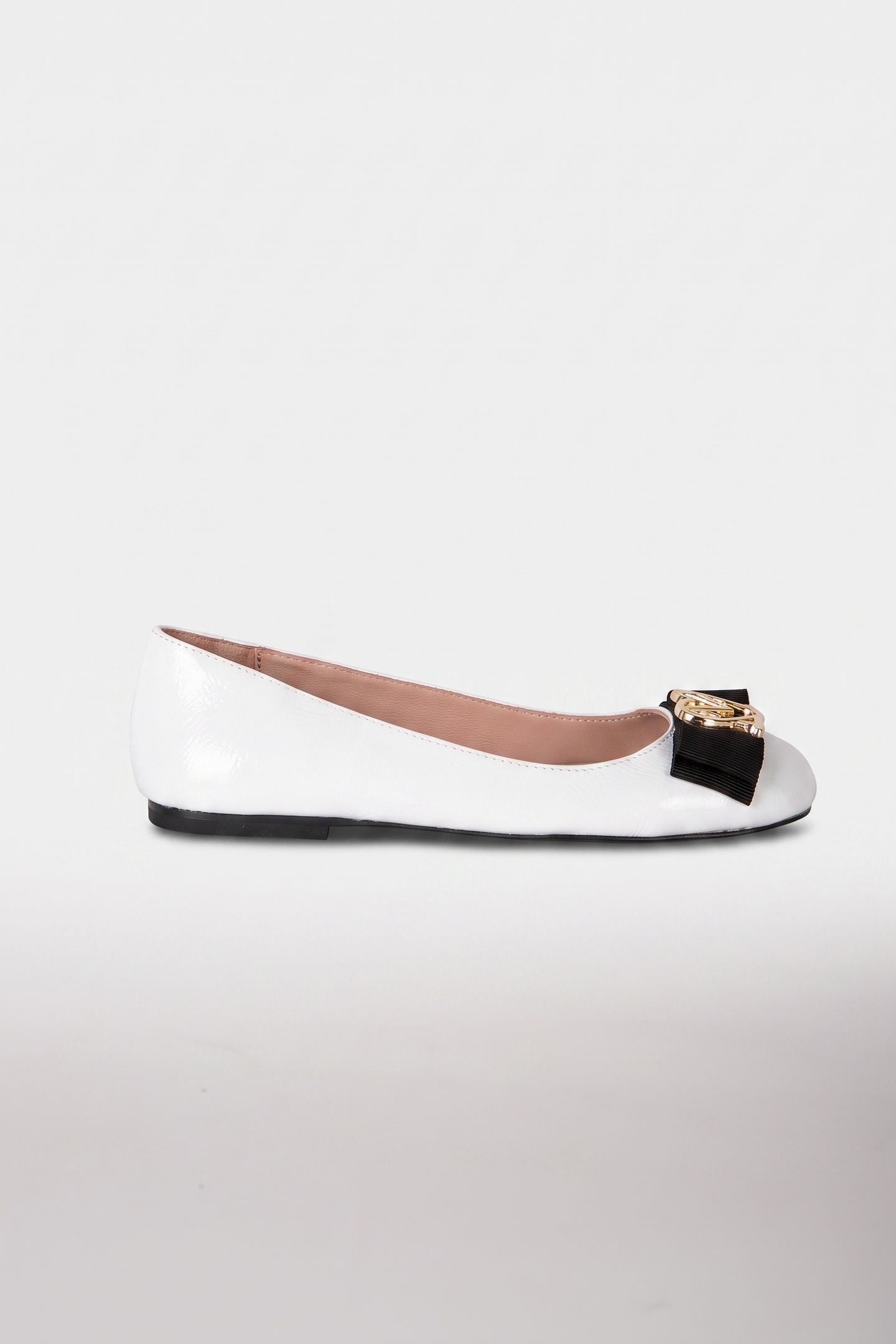 PATENT-LEATHER BALLET FLATS WHITE 2