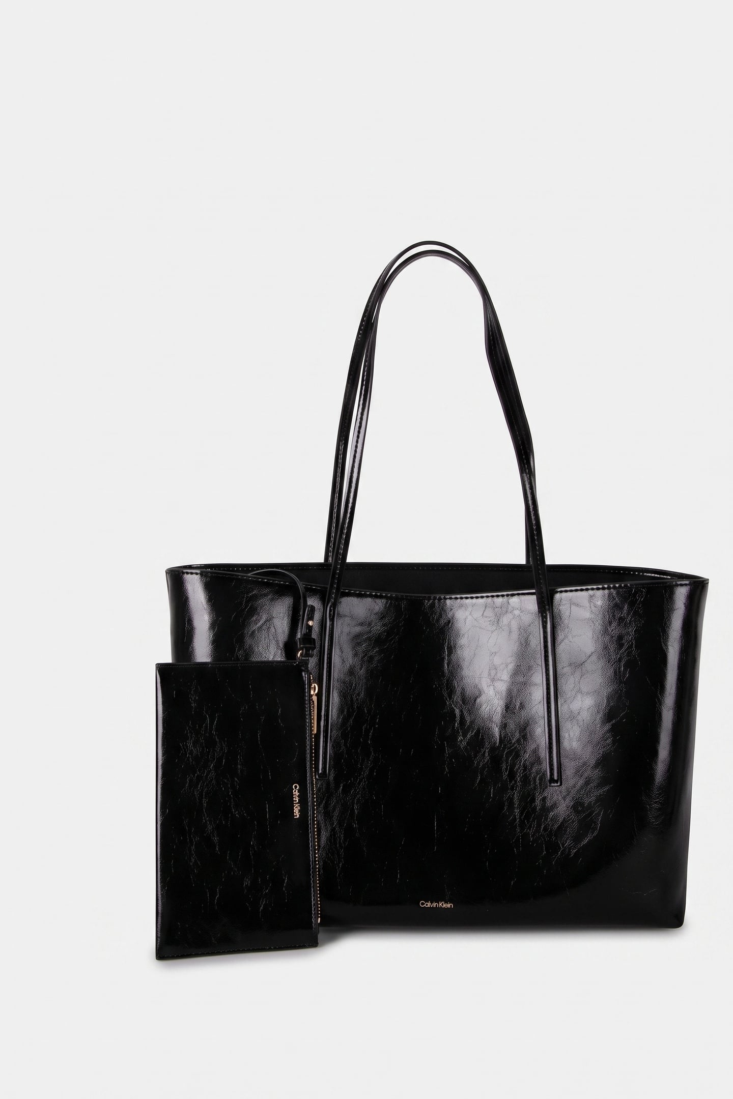 FOIL LOGO GLOSSY TOTE BAG BLACK 2