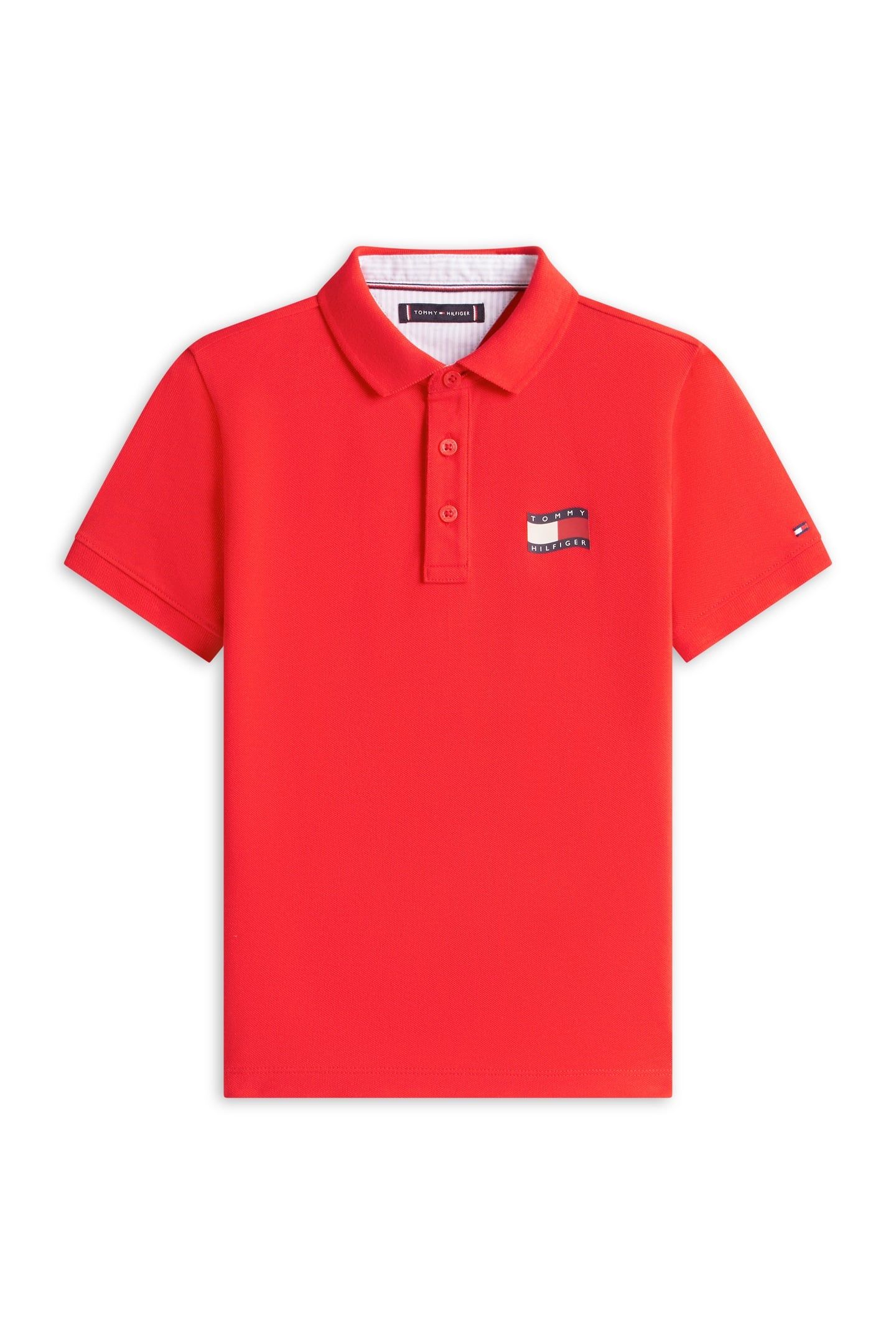 BOYS WAVY FLAG POLO RAPID RED 4