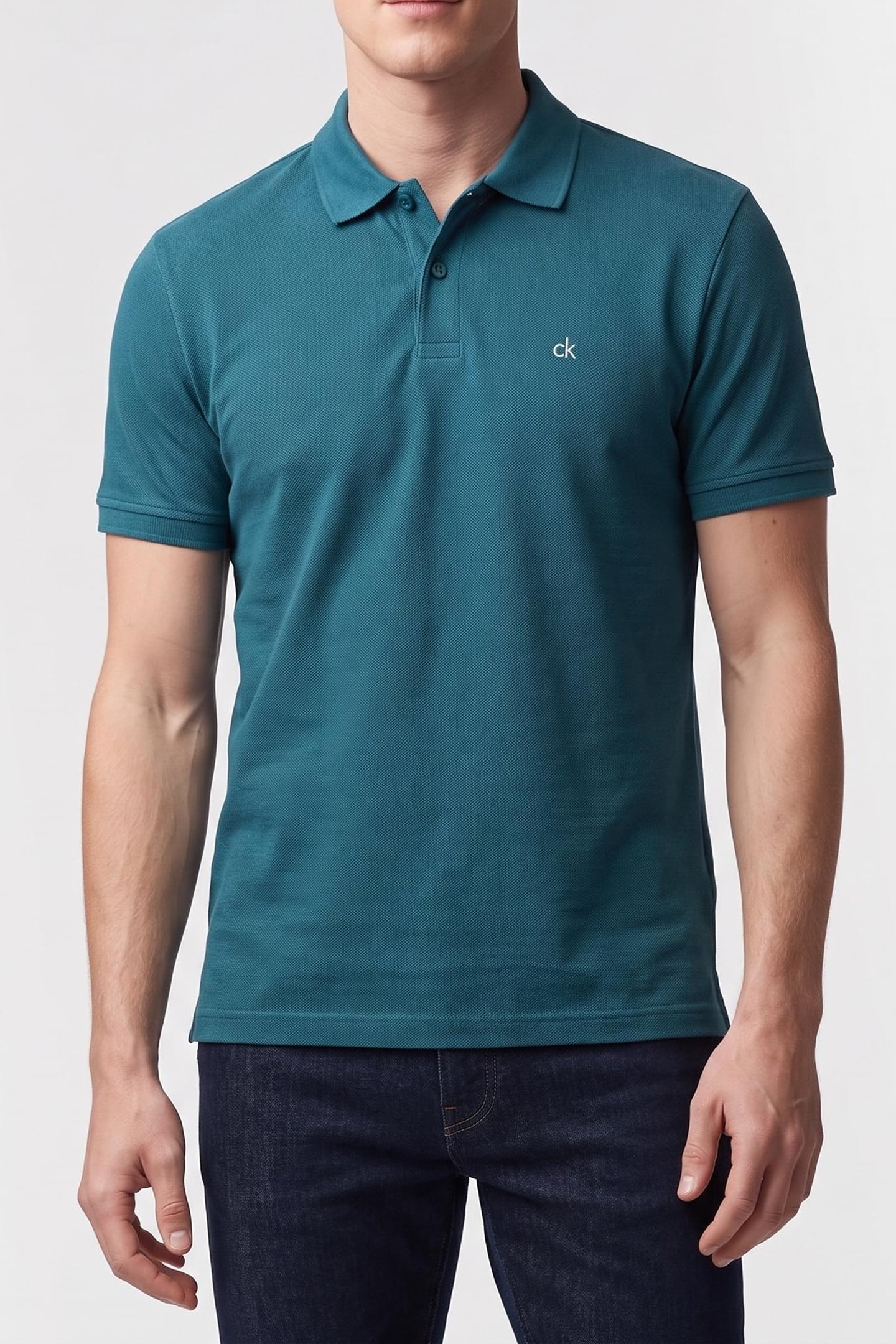 SHORT SLEEVE MONOGRAM PIQUE POLO TAHOE GREEN 1
