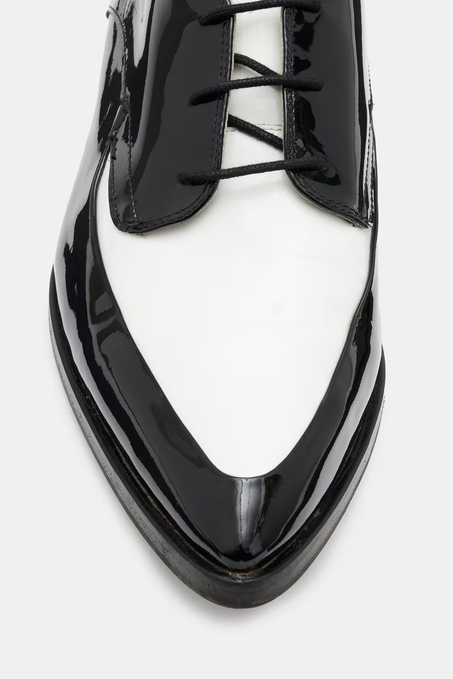 LEX PATENT LACE UP BLACK/WHITE 4