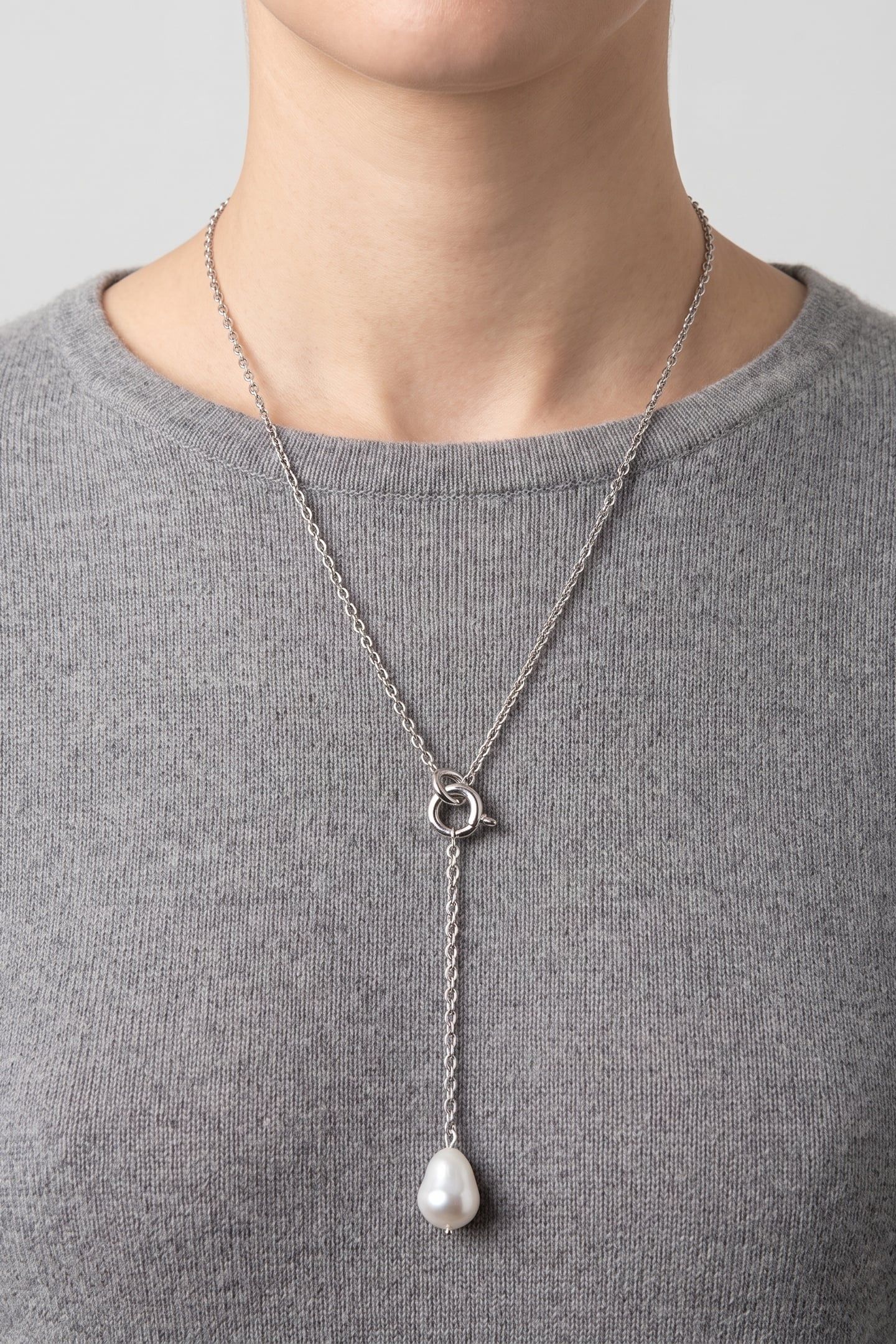 ALOHA PERLENKETTE SILVER 1