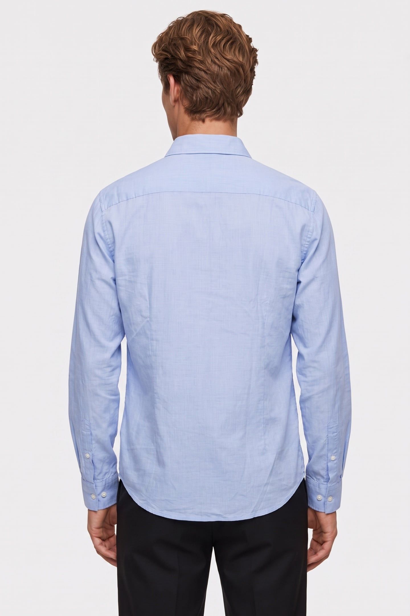 LS EOE WASHED POPLIN SHIRT MARINA 2