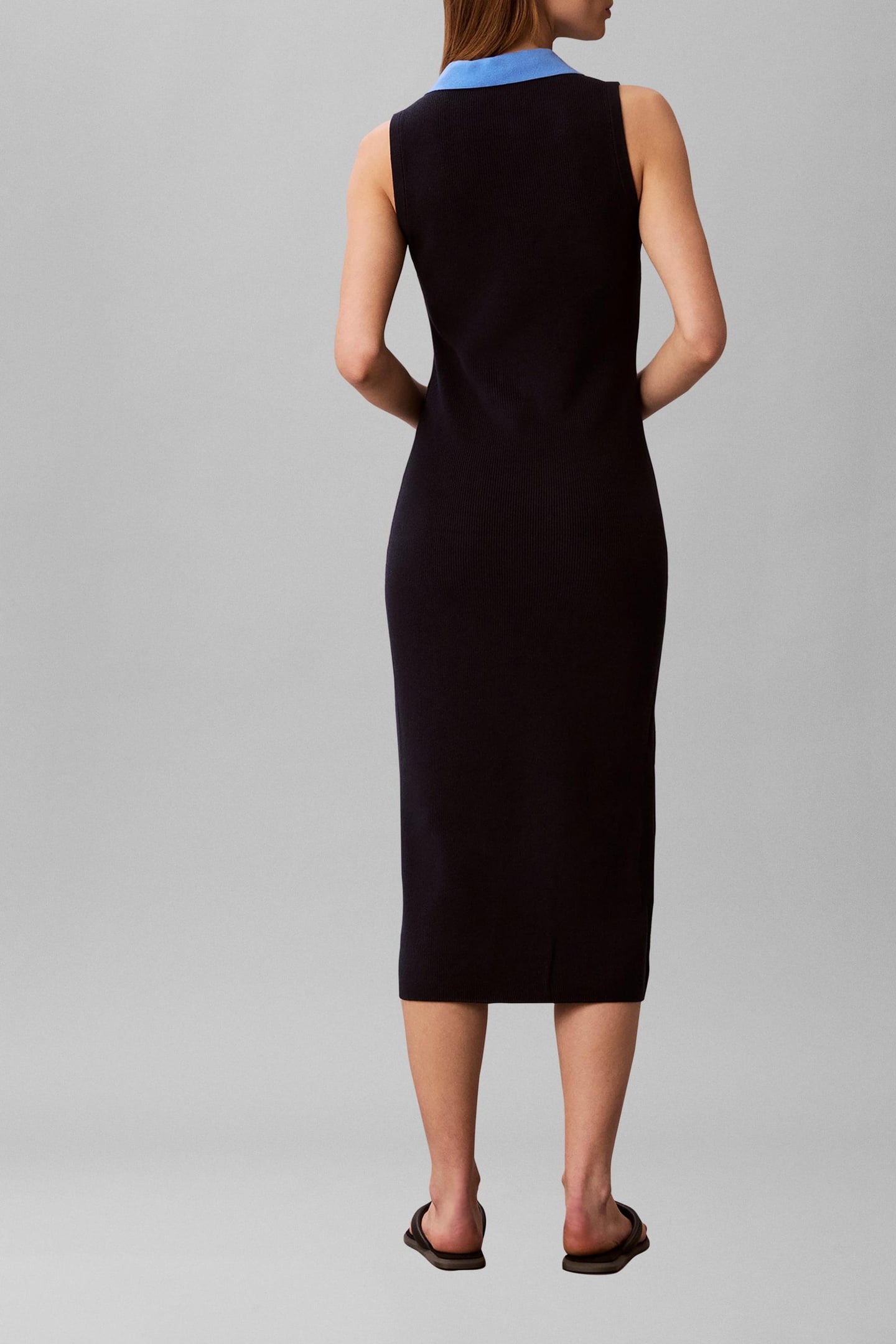 WOVEN LABEL POLO DRESS DARK SAPPHIRE 2