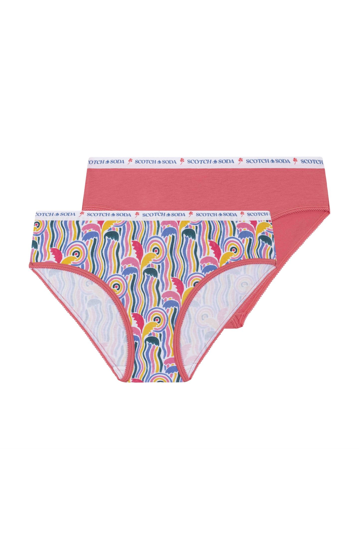 GIRLS 2PK GIRLS COTTON BIKINI UNDERWEAR PINK 1