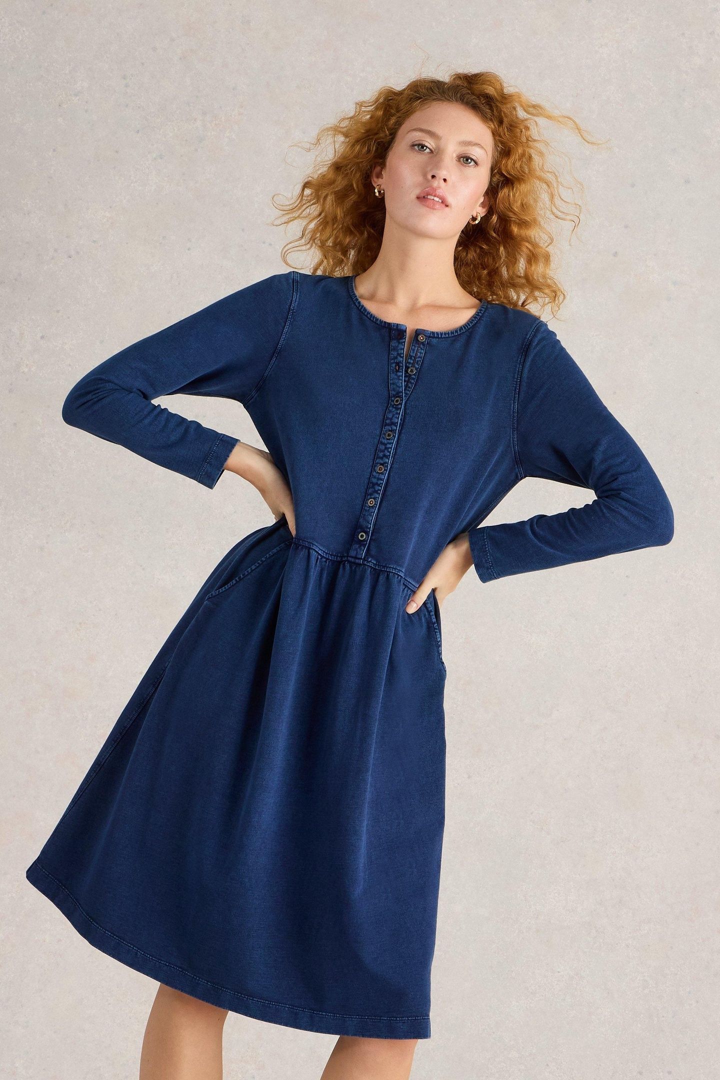 MARSIA DENIM JERSEY DRESS MID DENIM 2