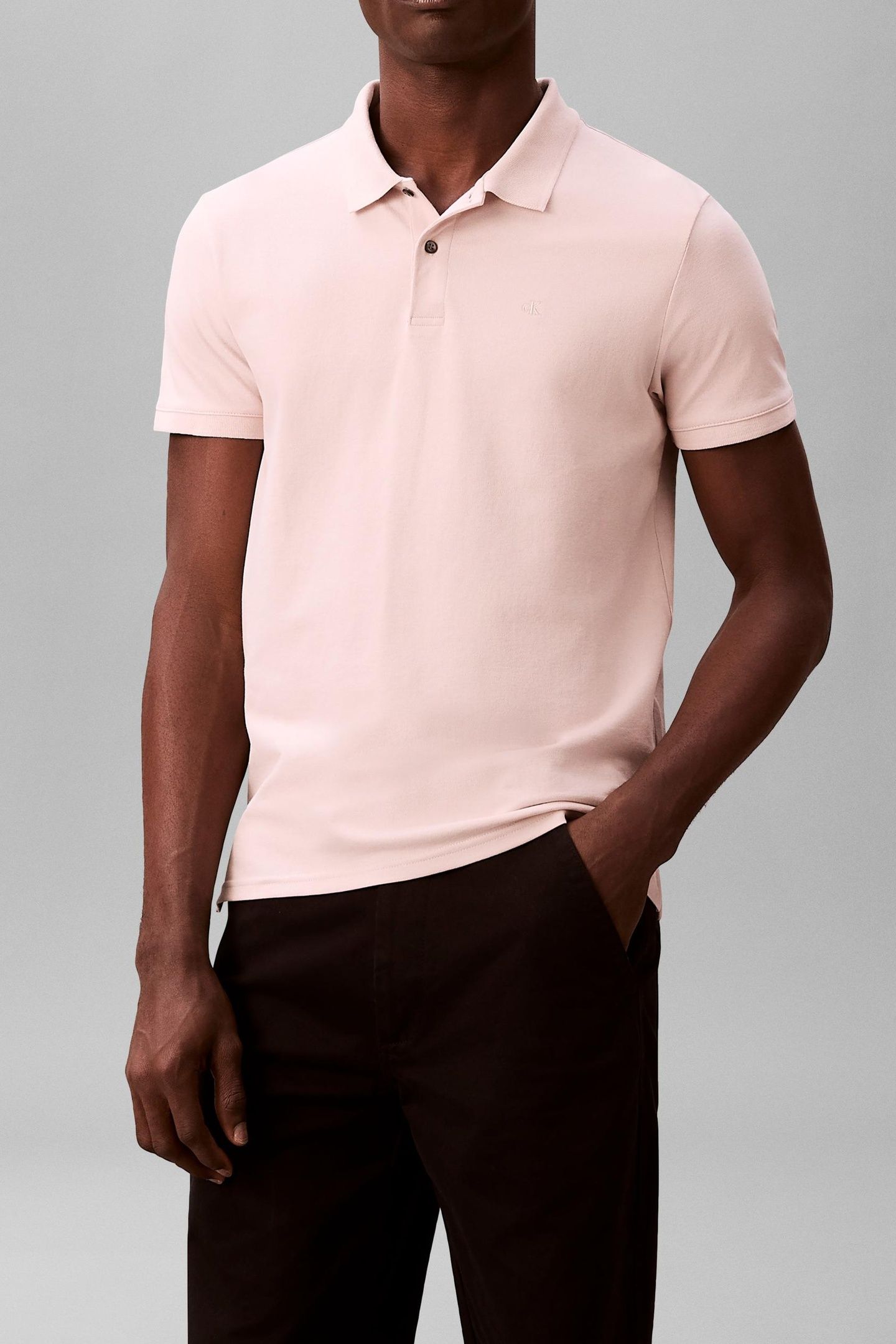 SS SLIM REFINED PIQUE POLO PRAIRIE PEACH 2