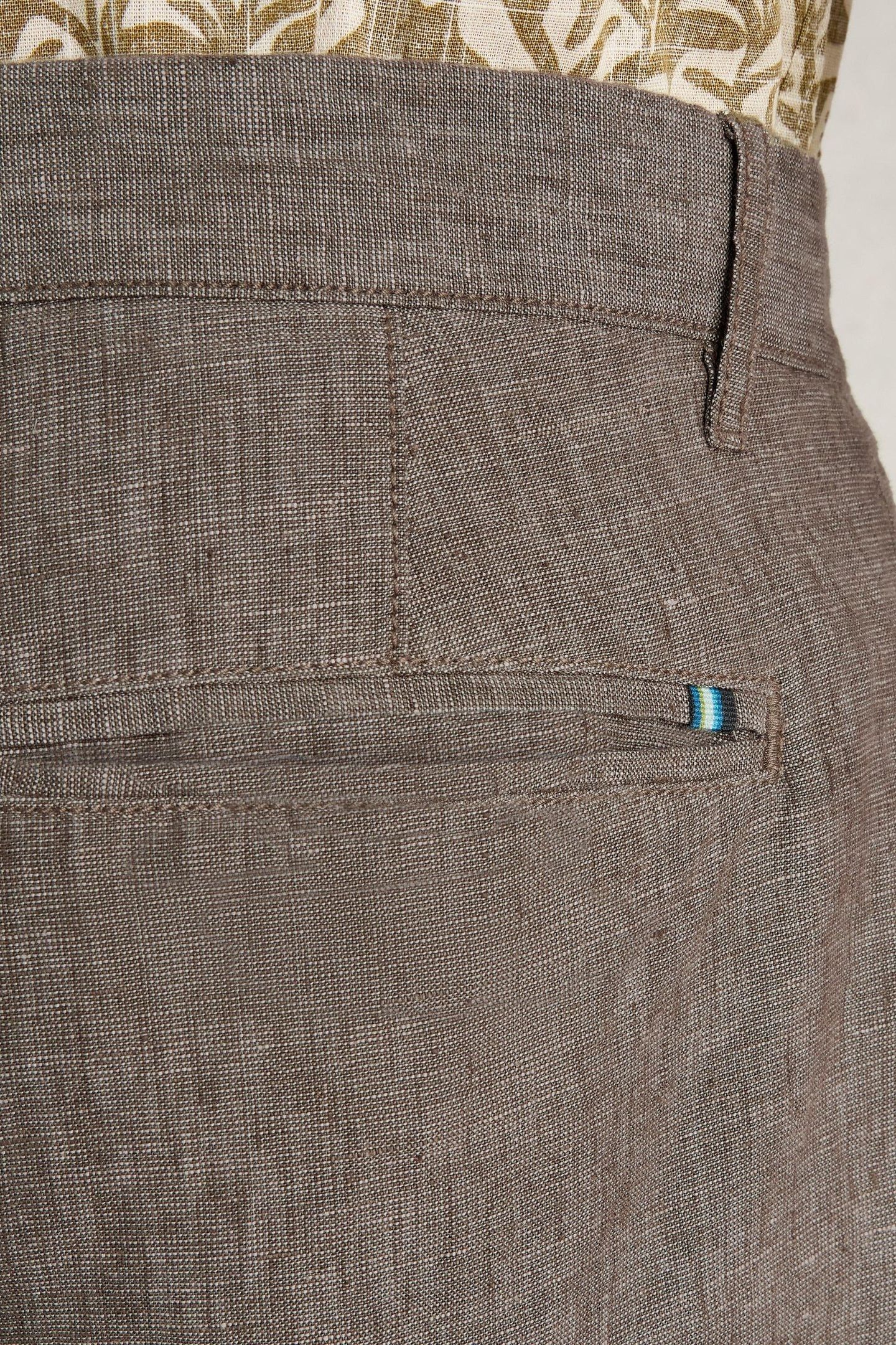 LINEN CHINO SHORT KHAKI GREEN 6