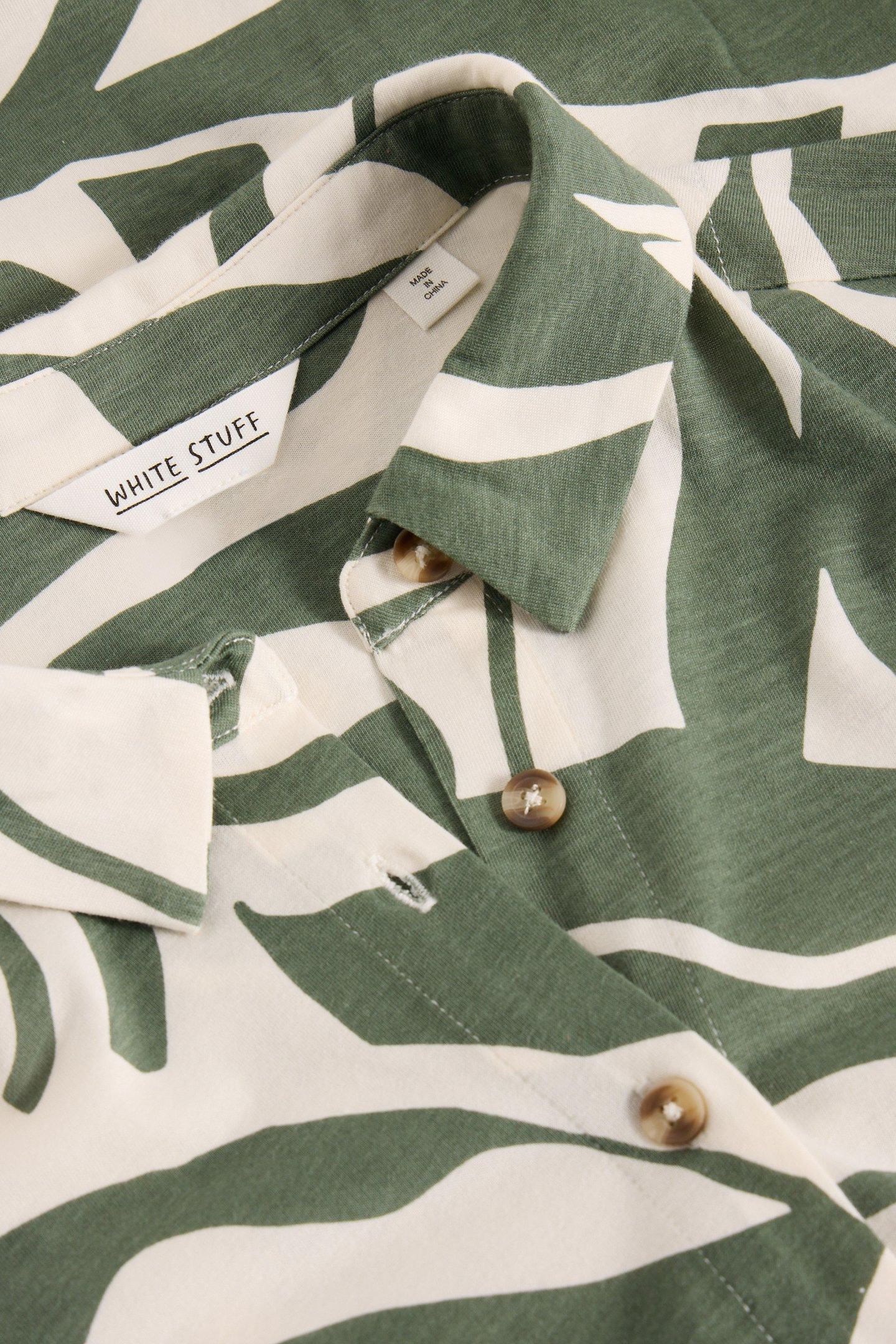 RIA JERSEY SHIRT DRESS GREEN PRINT 7