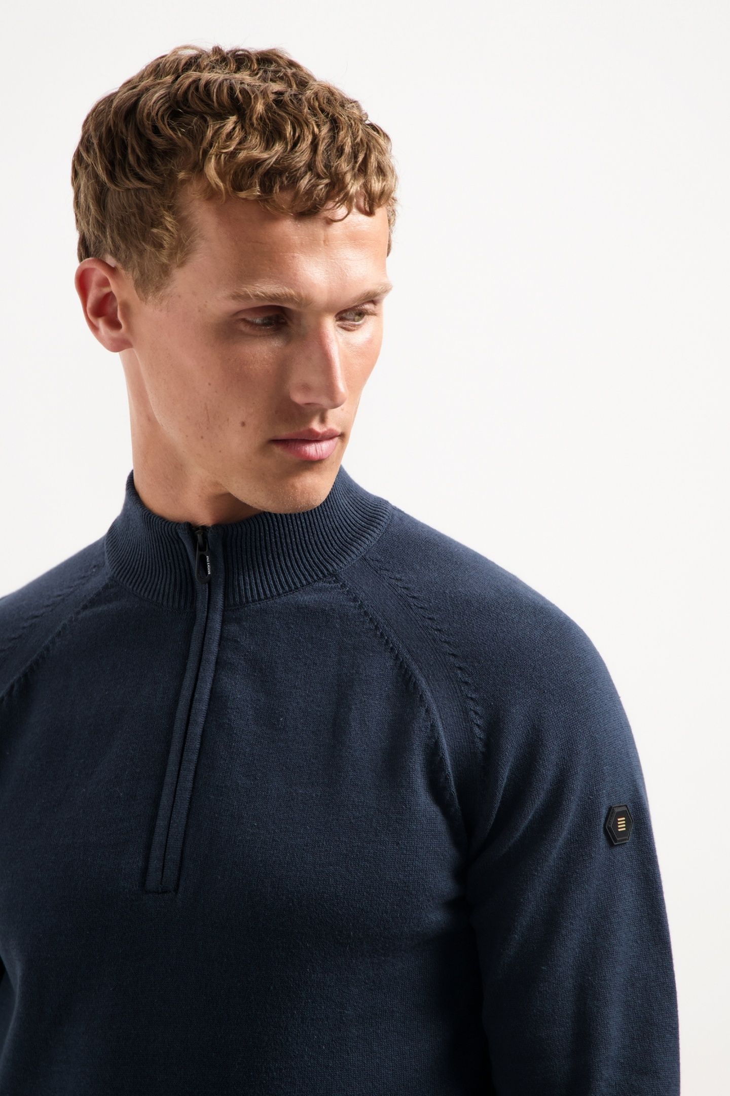 PULLOVER HALF ZIP HIGH COLLAR SOLID NIGHT 2