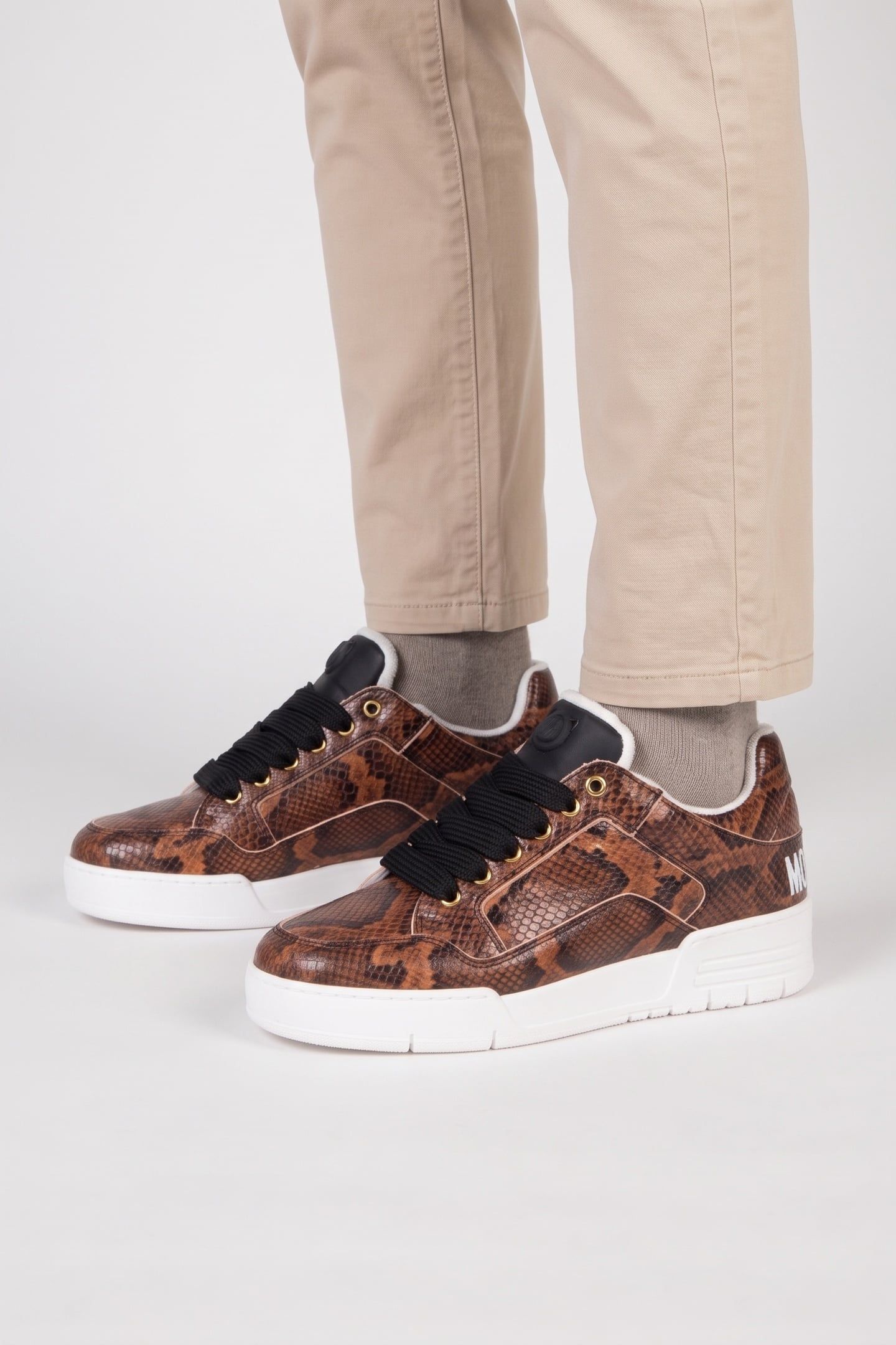 CALFSKIN SNEAKERS BROWN 3