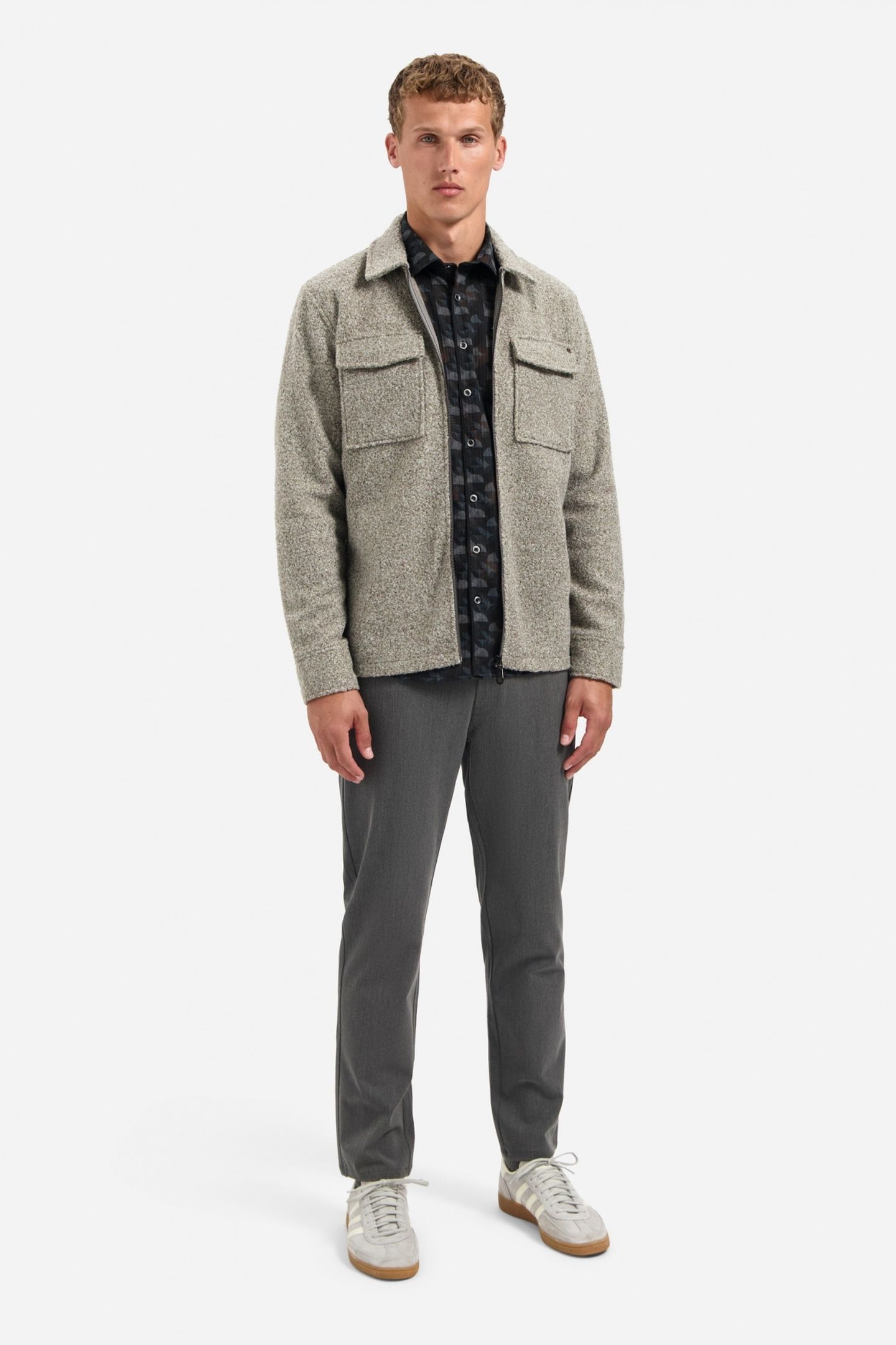 SHIRT ALLOVER PRINTED STRUCTURE STRIPE NIGHT 3