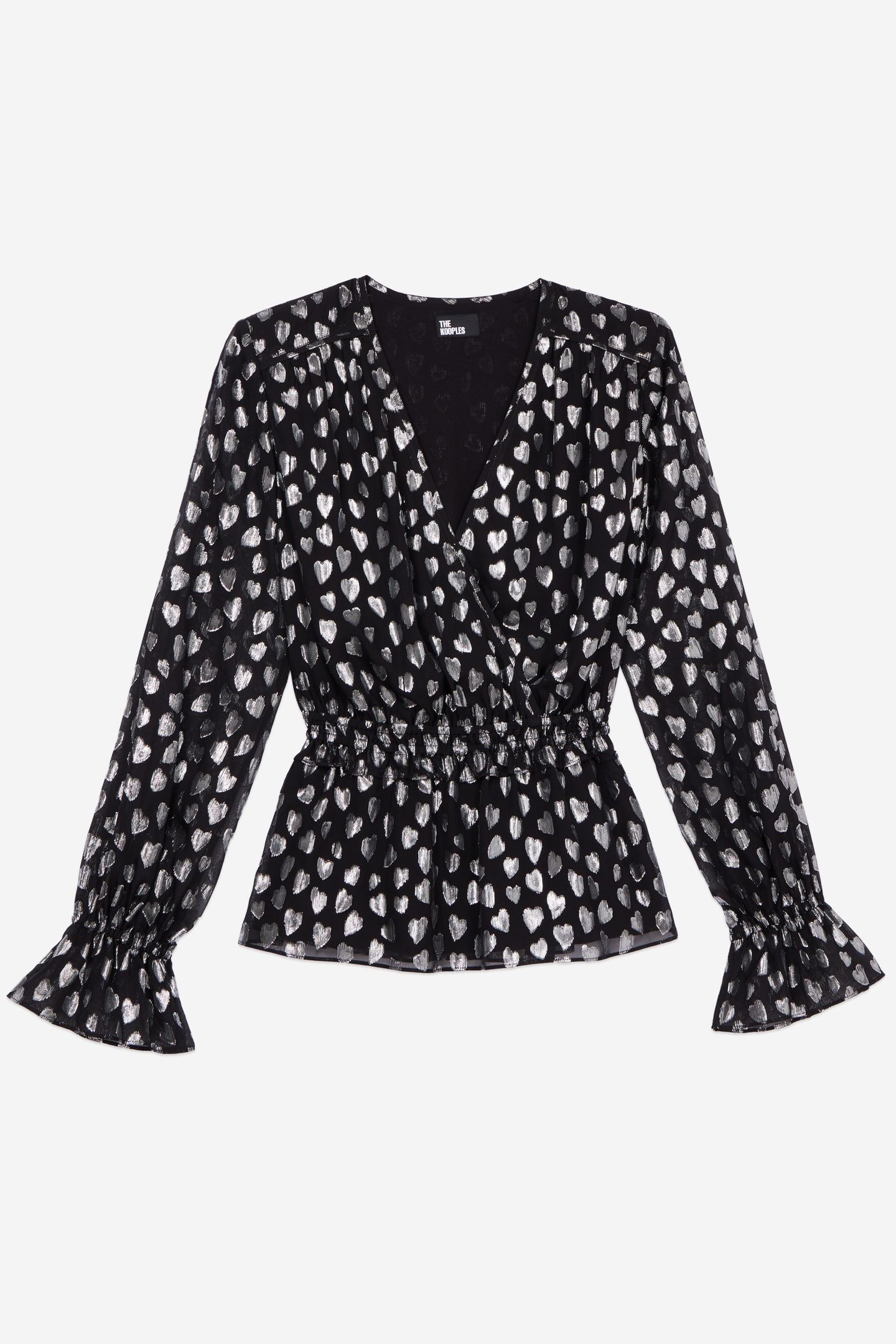MACNHE LONG TOP W HEARTS AND ELASTIC WAIST BLACK SILVER 4