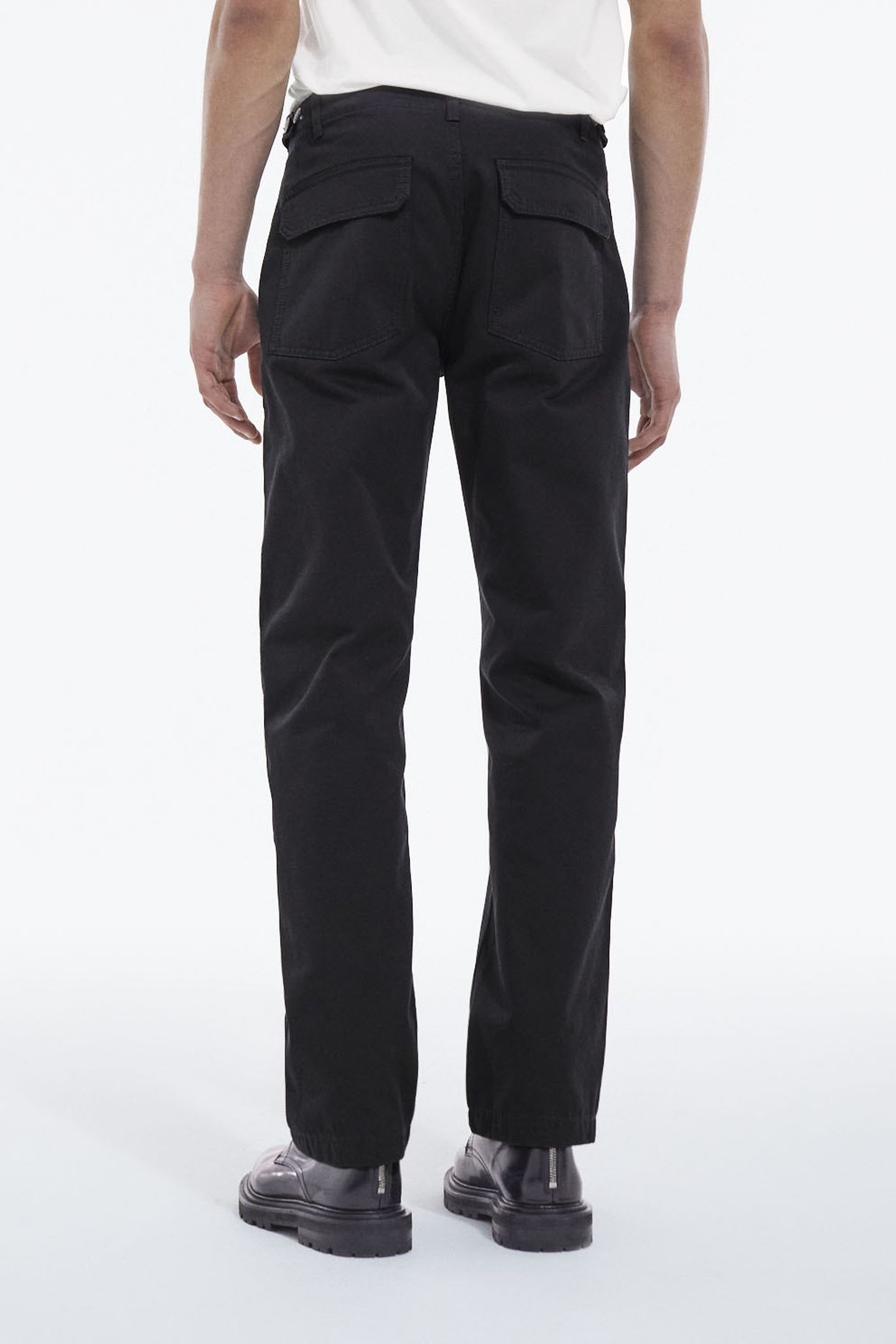 COTTON TROUSERS WITH PATCH POCKETS BLACK 4