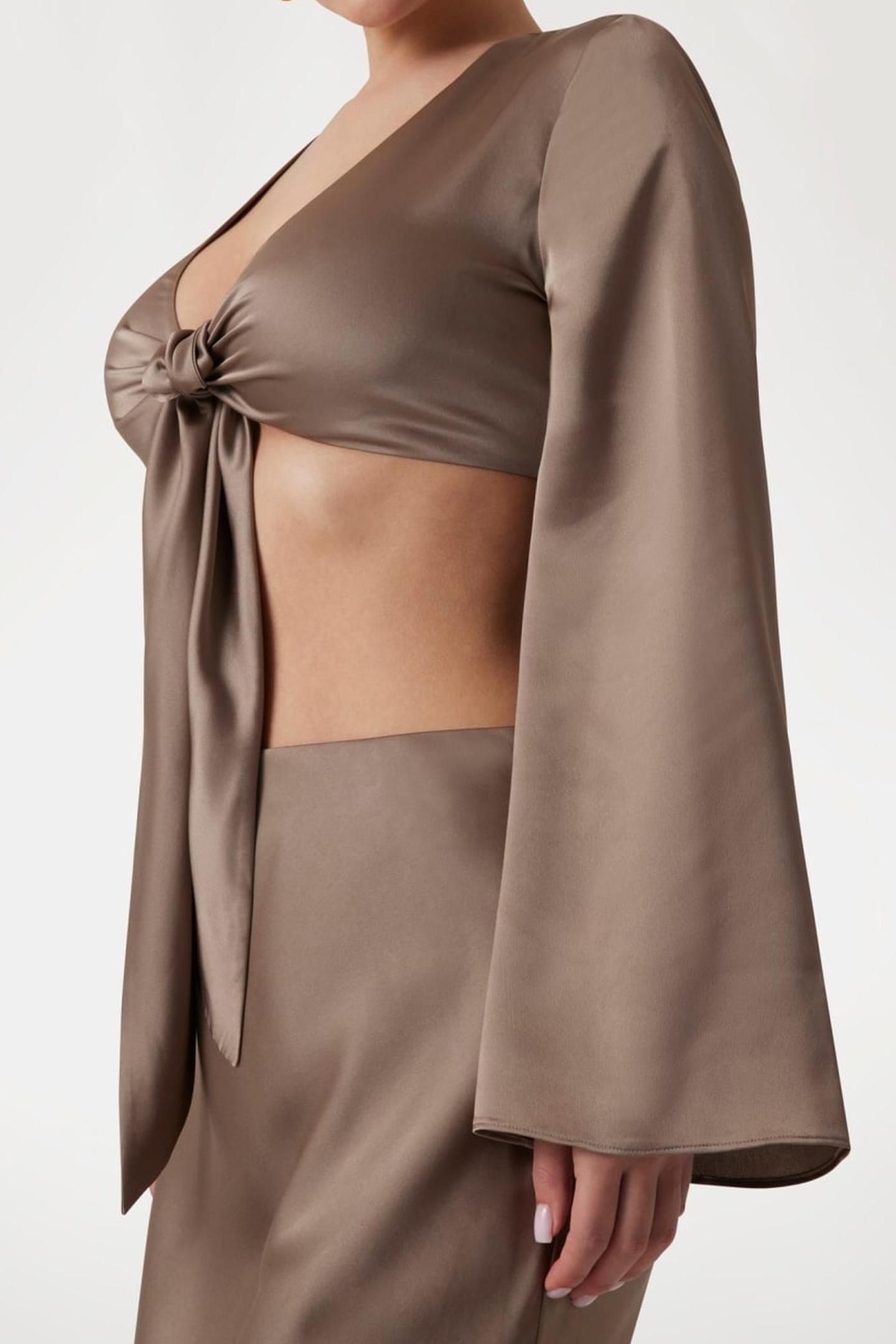 MONICA LS TOP BUFF TAUPE 8