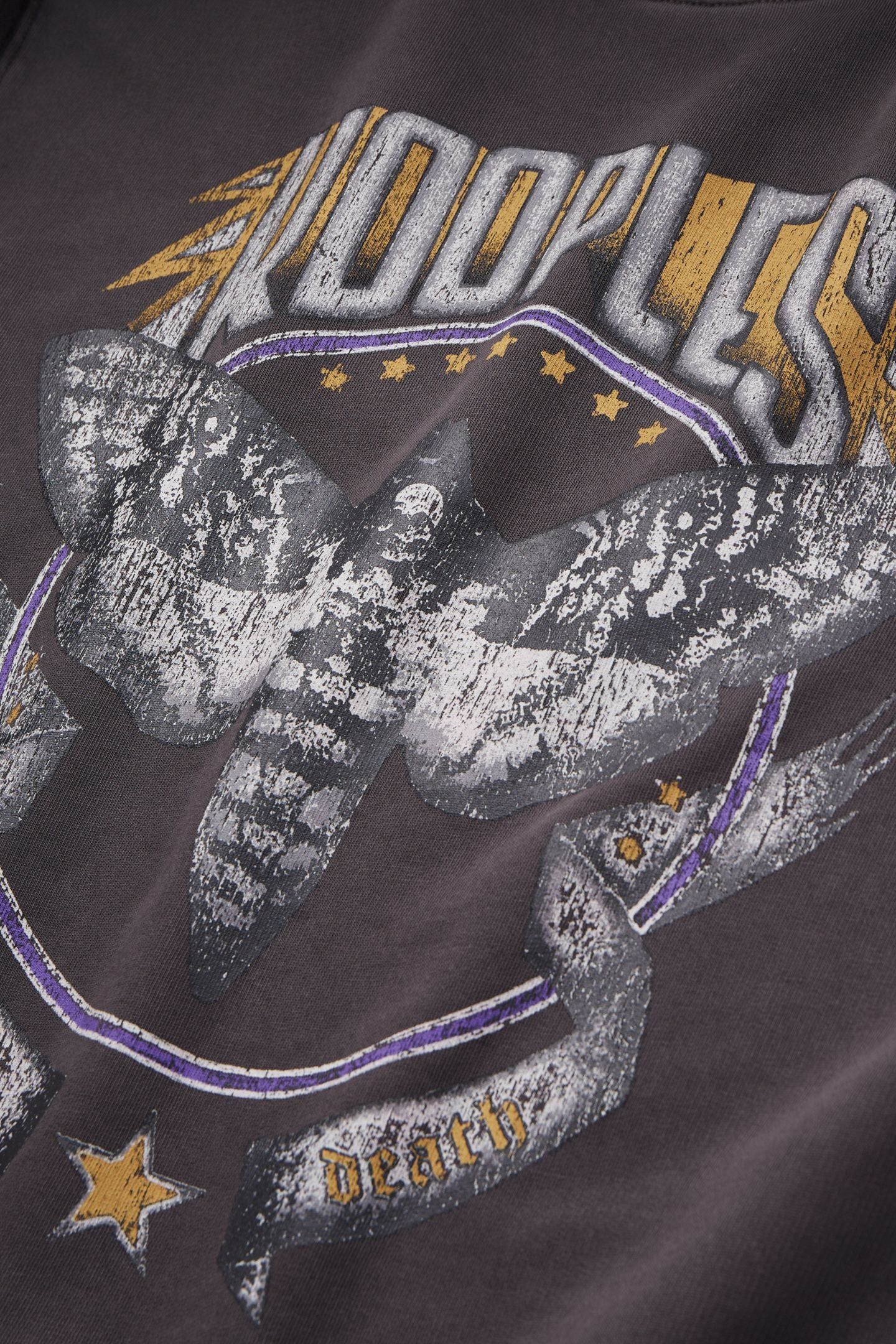SWEATSHIRT WITH BUTTERFLY PRINT ON THE FRONT CARBONE 5