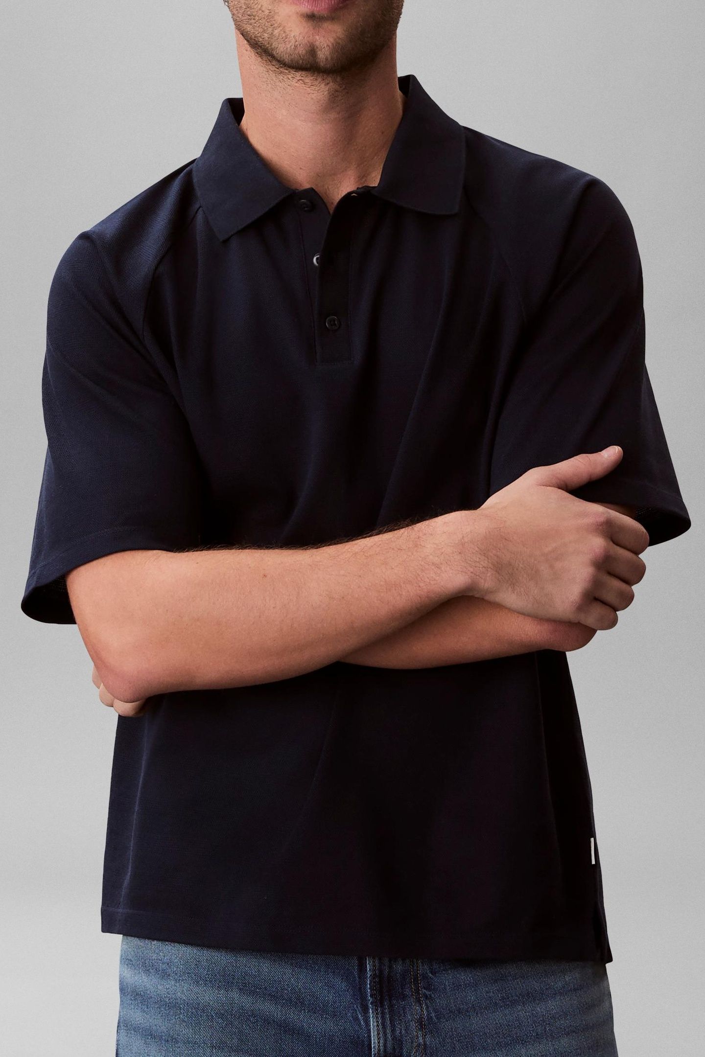SS EASY BAR JACQUARD POLO DARK SAPPHIRE 2