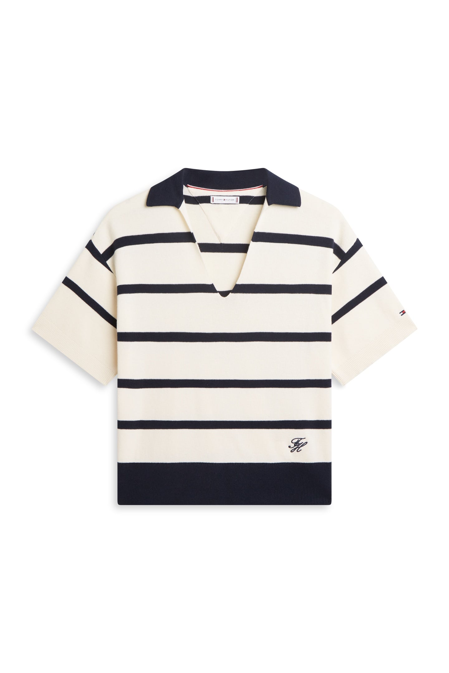 COTTON FULL NEEDLE POLO BIG CALICO/DARK N NAVY 4