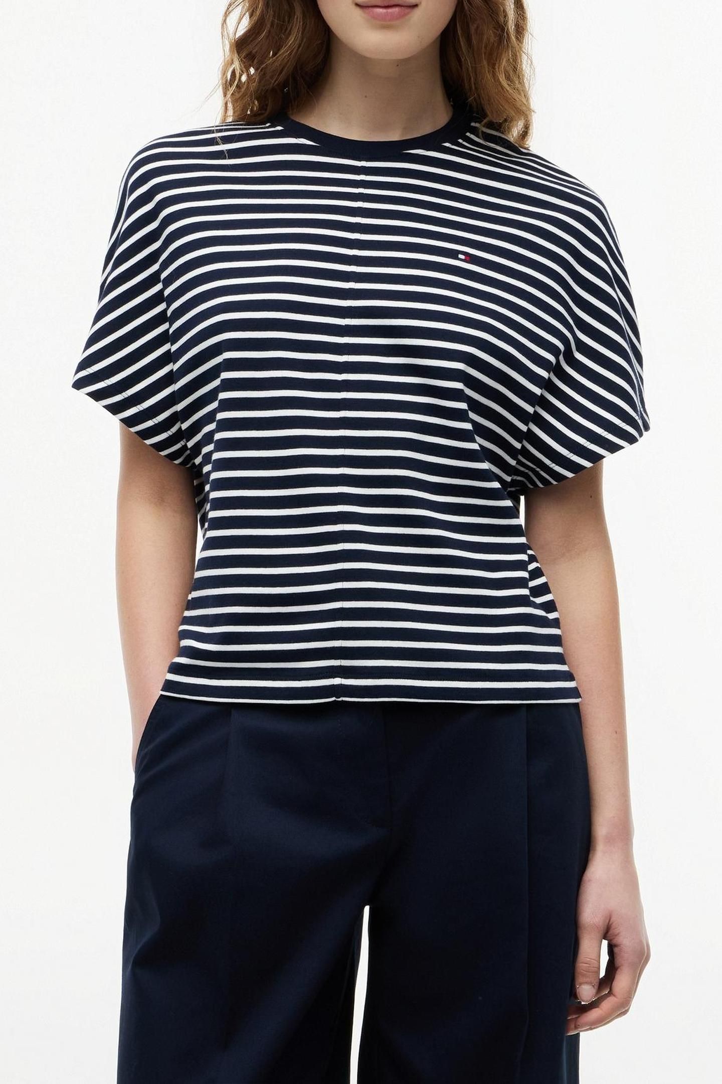 CODY REGULAR BATWING C-NECK BRETON STRIPE DARK NIGHT/ECRU 2