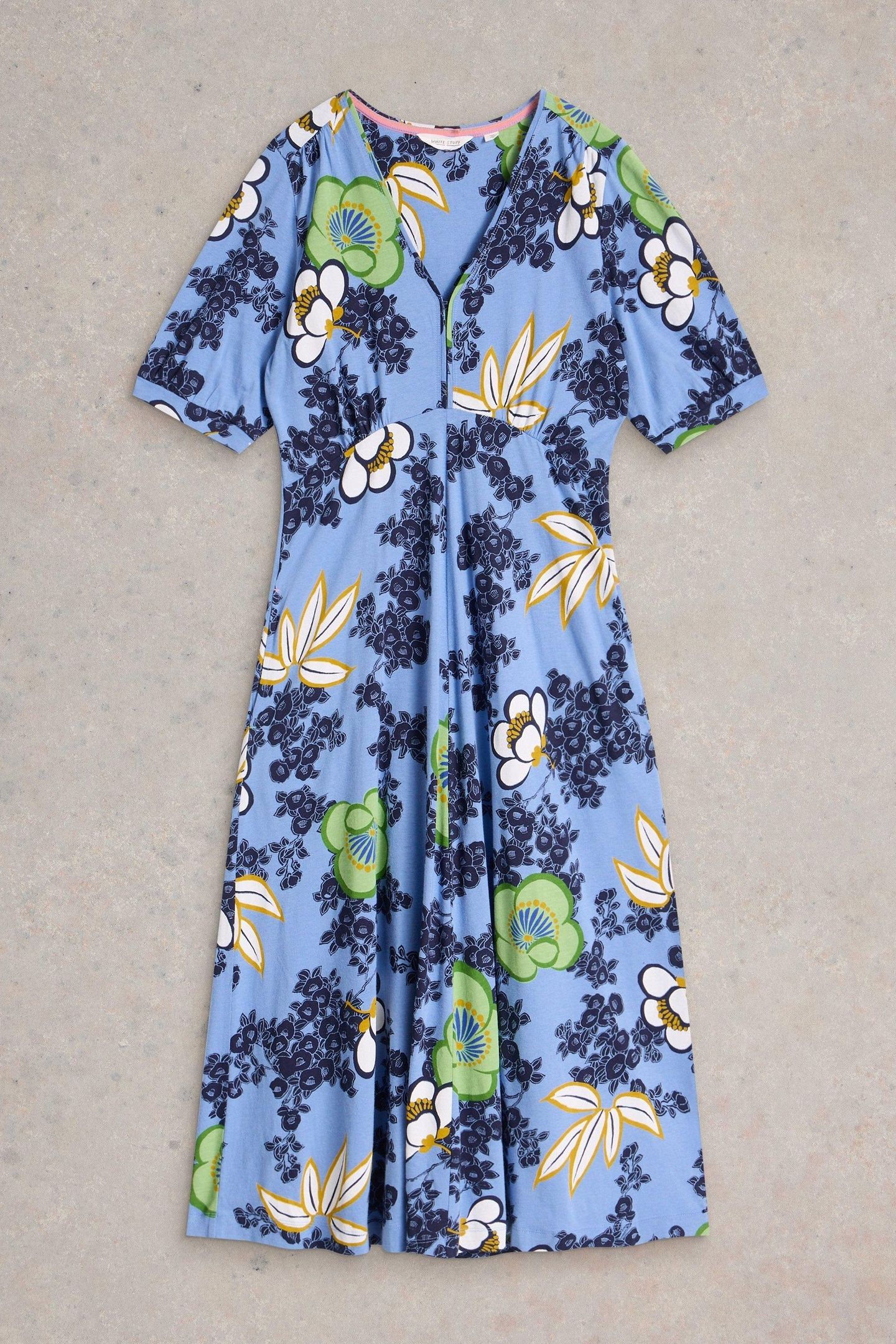 MEGAN JERSEY DRESS BRIGHT BLUE 4