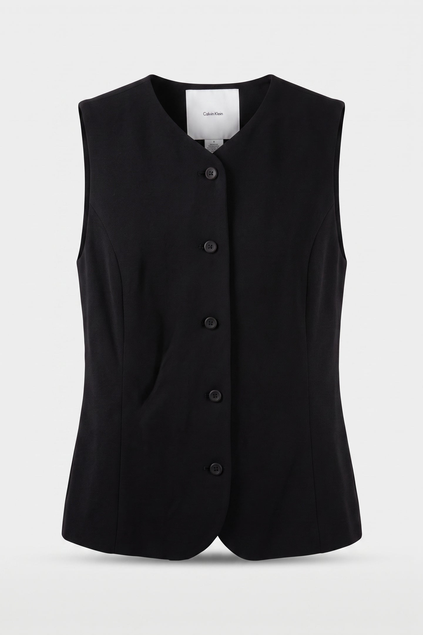 STRETCH CREPE VEST BLACK 3