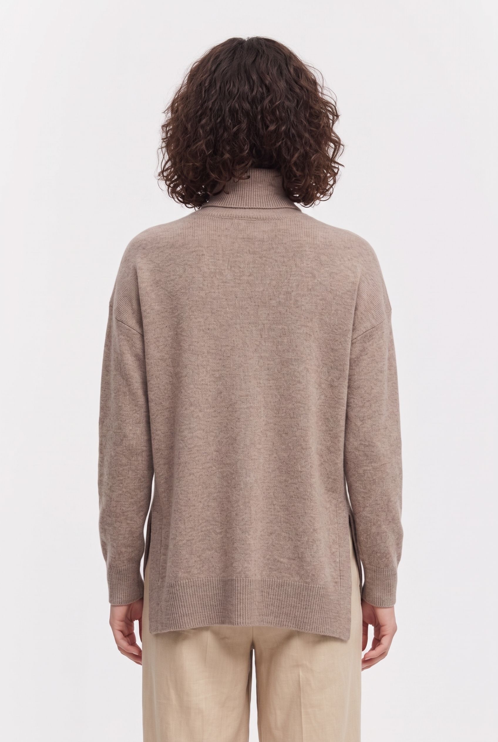 GALA ROLL NECK OAT BROWN 2