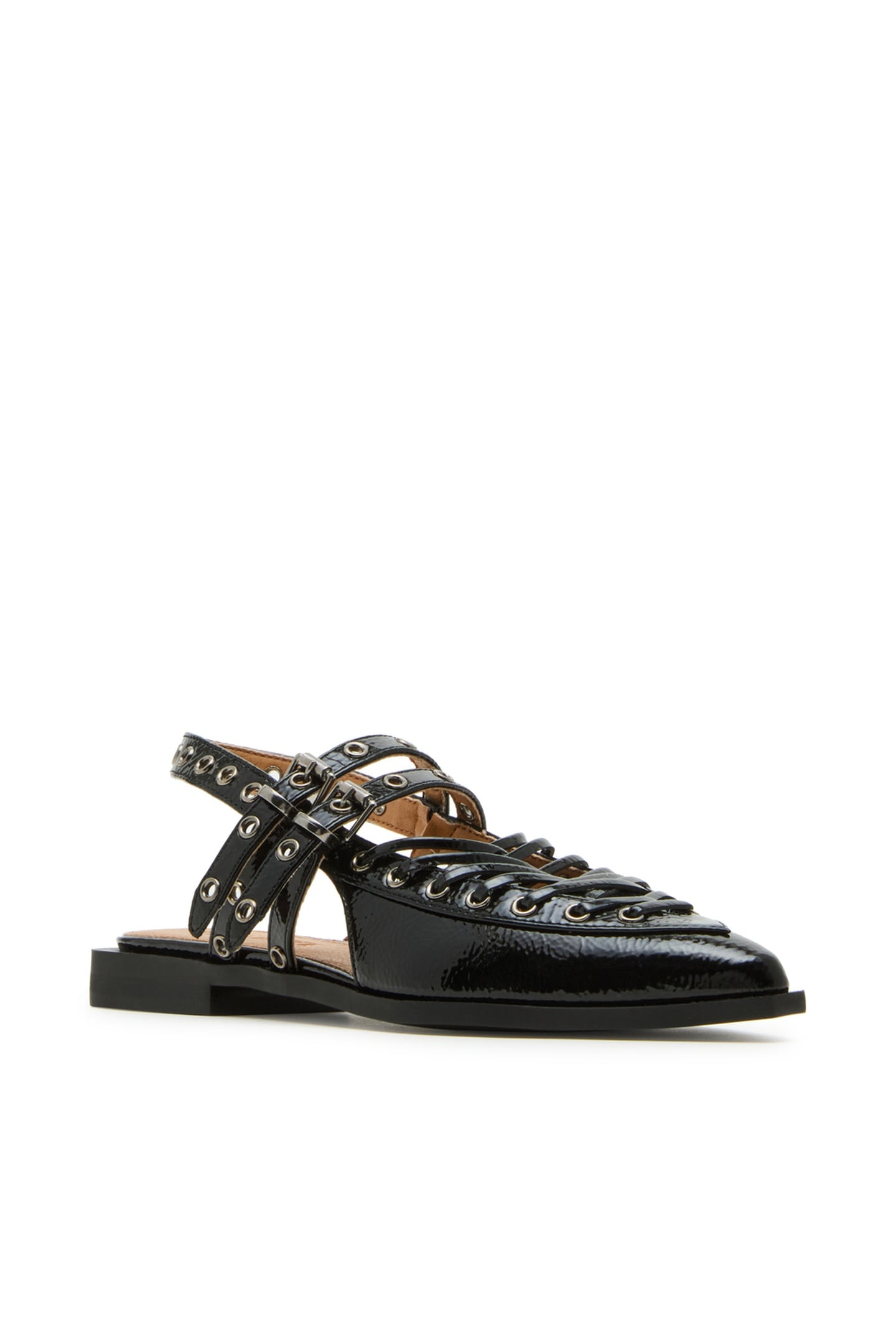 GALANTI FLAT SHOES BLACK PATENT 2