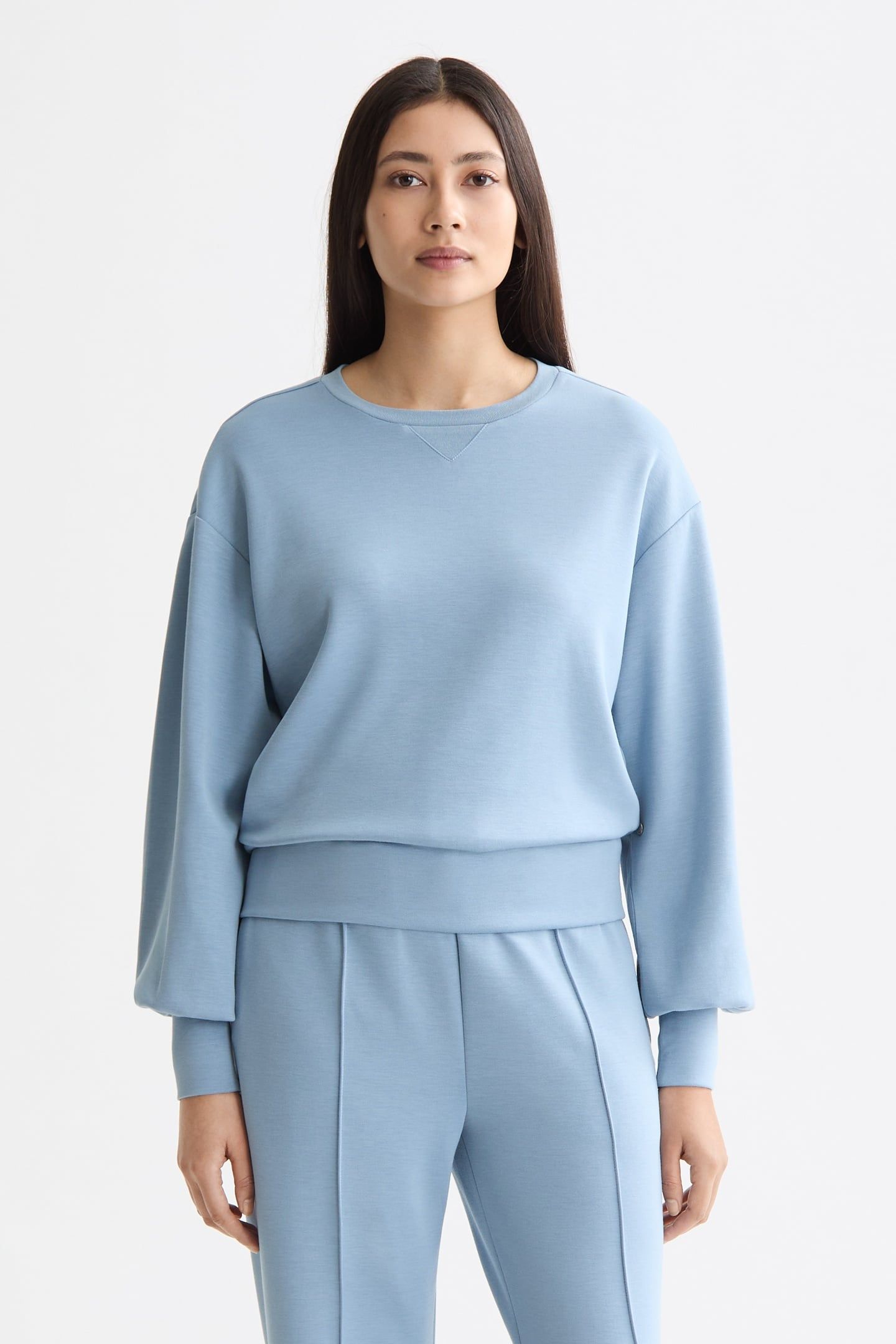 MODAL SWEATSHIRT FADED DENIM 1