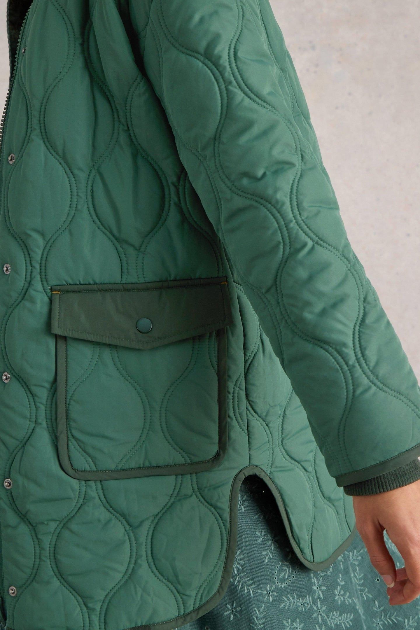 RAYA QUILTED COAT DARK GREEN 6
