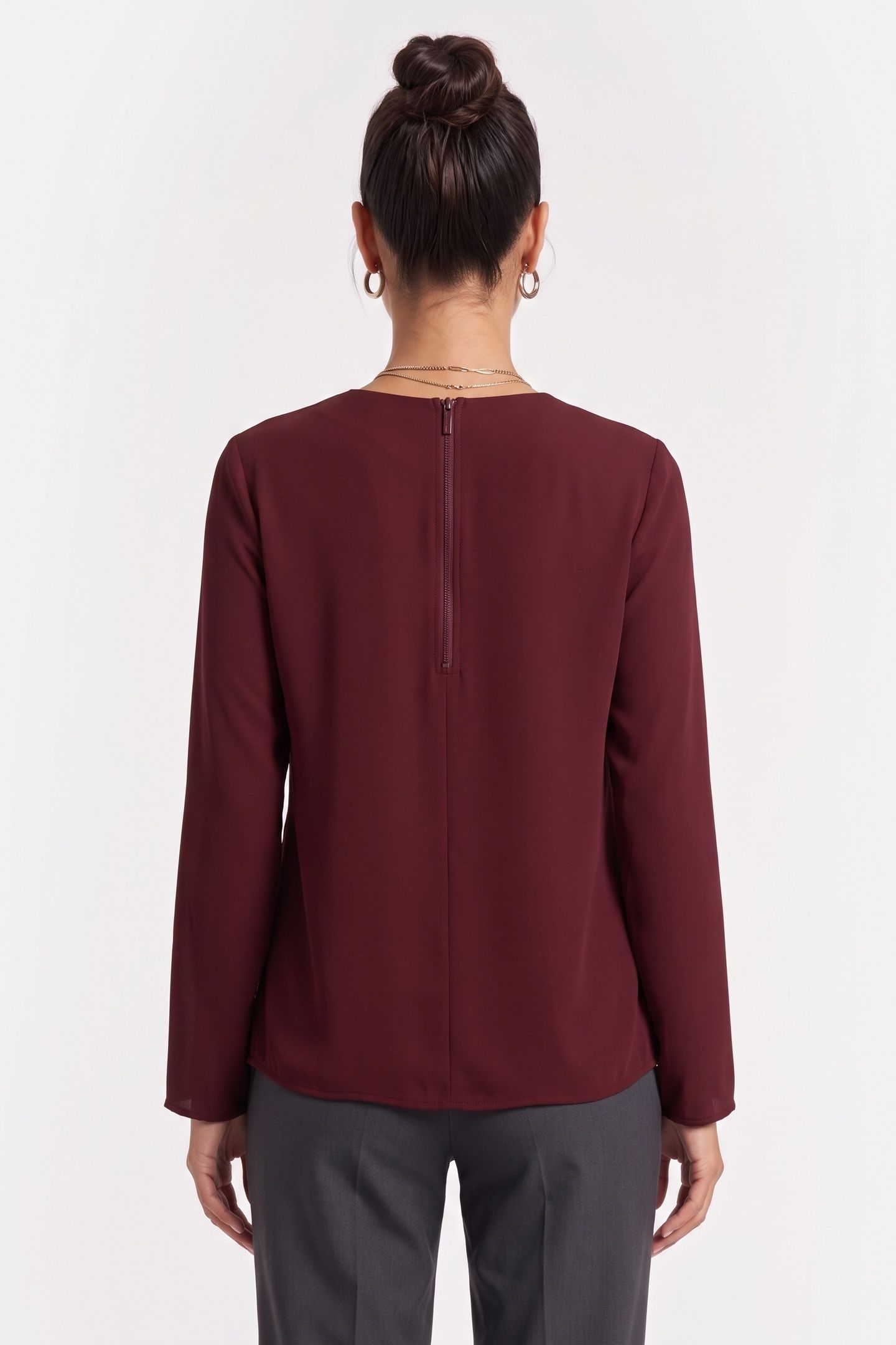 LONG SLEEVE HARDWARE TOP MERLOT 2