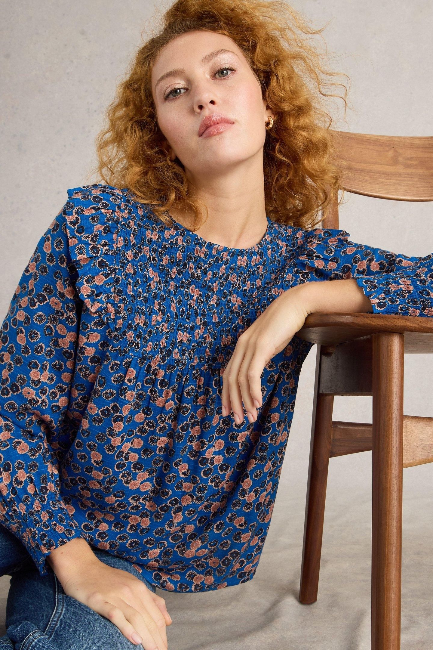 SYLVIE TOP BLUE PRINT 7
