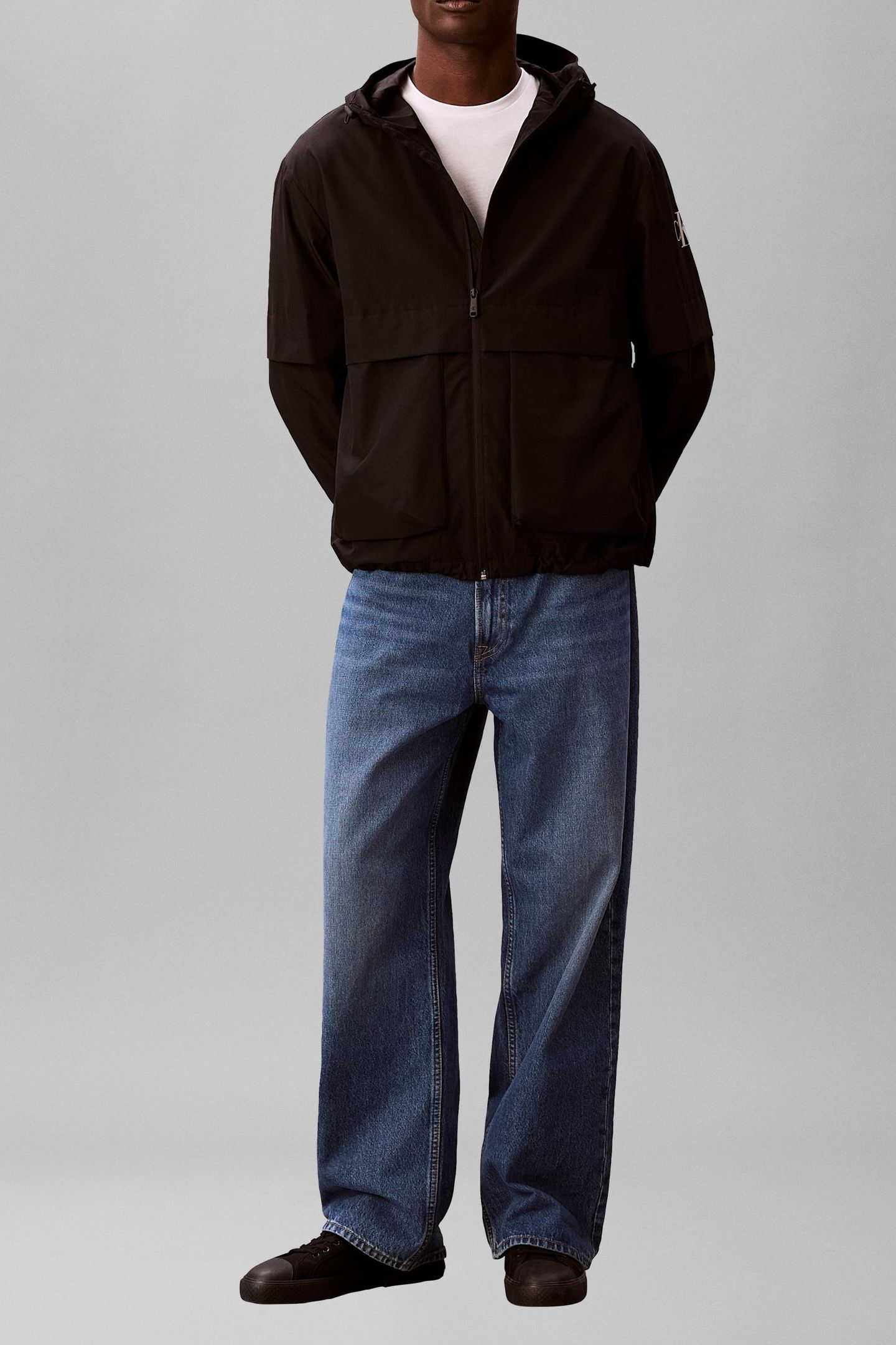 LONG SLEEVE RIPSTOP HOODED FLEECE BLACK 5