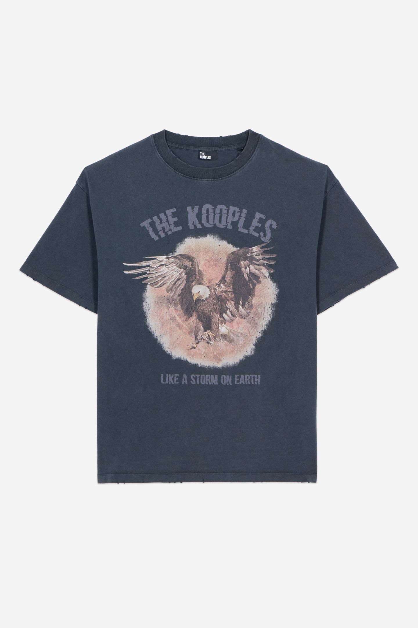 SHORT-SLEEVED T-SHIRT WITH PRINT FRONT AND BACK BLACK WASHED 1
