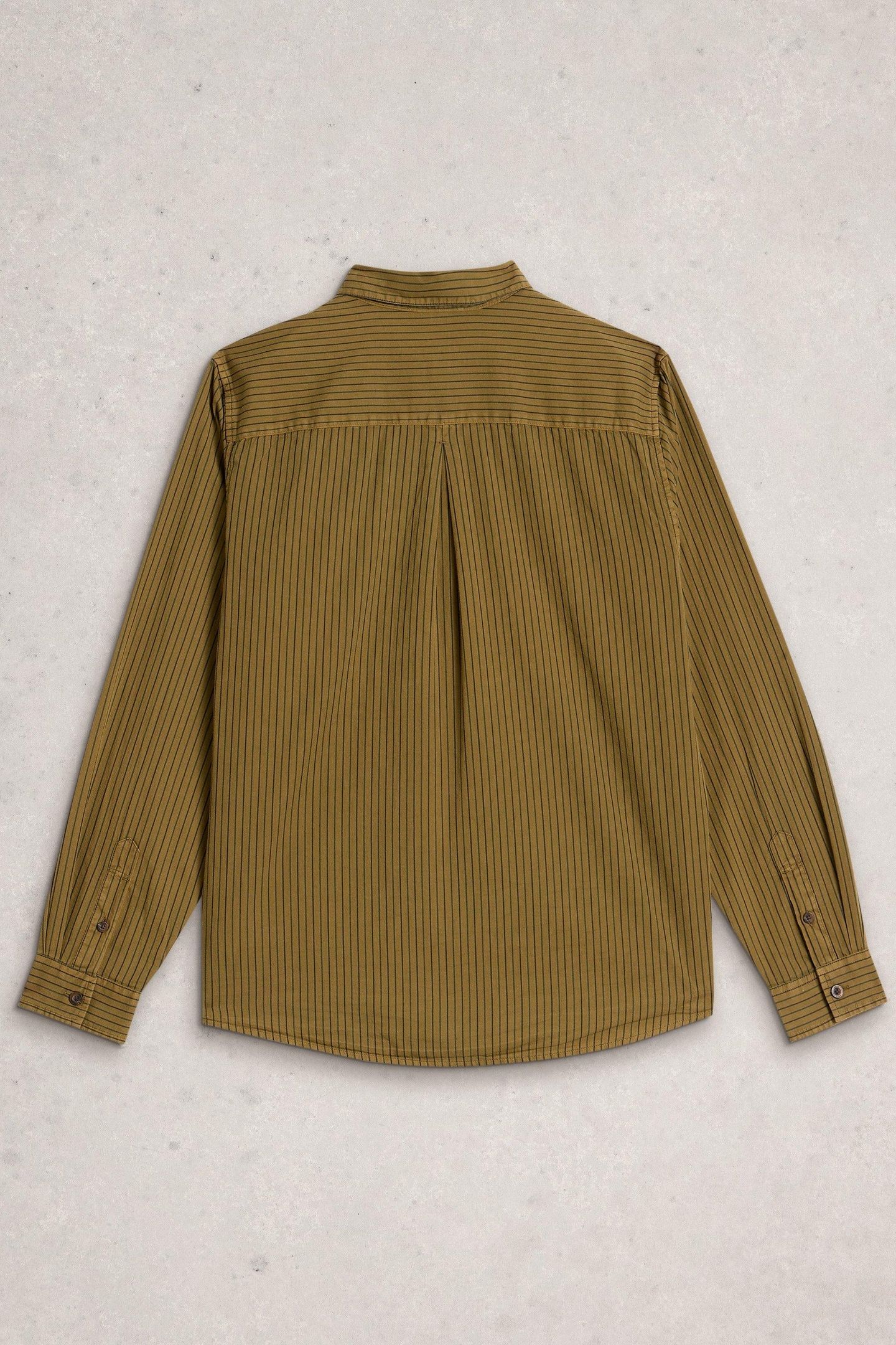 STRIPE TWILL SHIRT KHAKI GREEN 2
