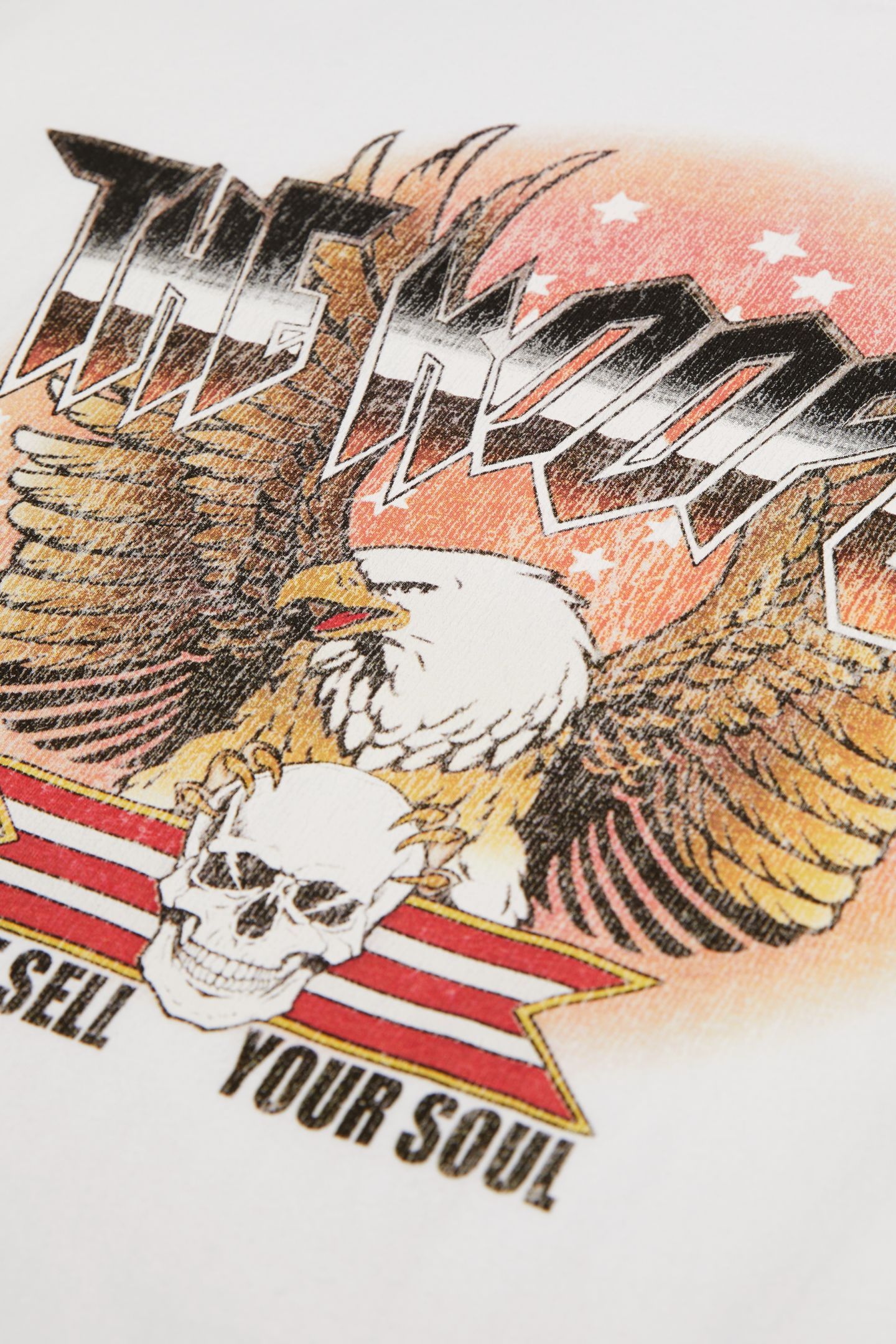 T-SHIRT WITH VINTAGE PRINT ON THE FRONT WHITE 5