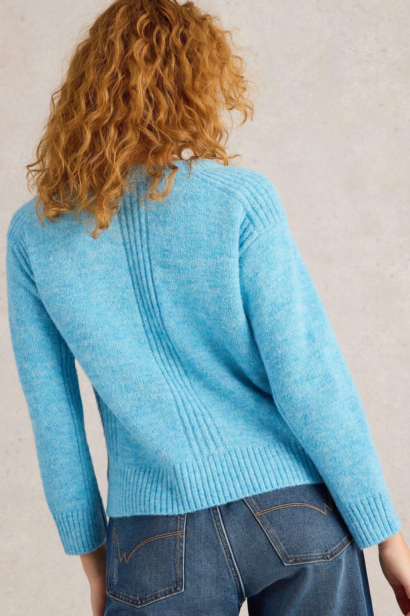 FLUFFY BOXY JUMPER BRIGHT BLUE 2