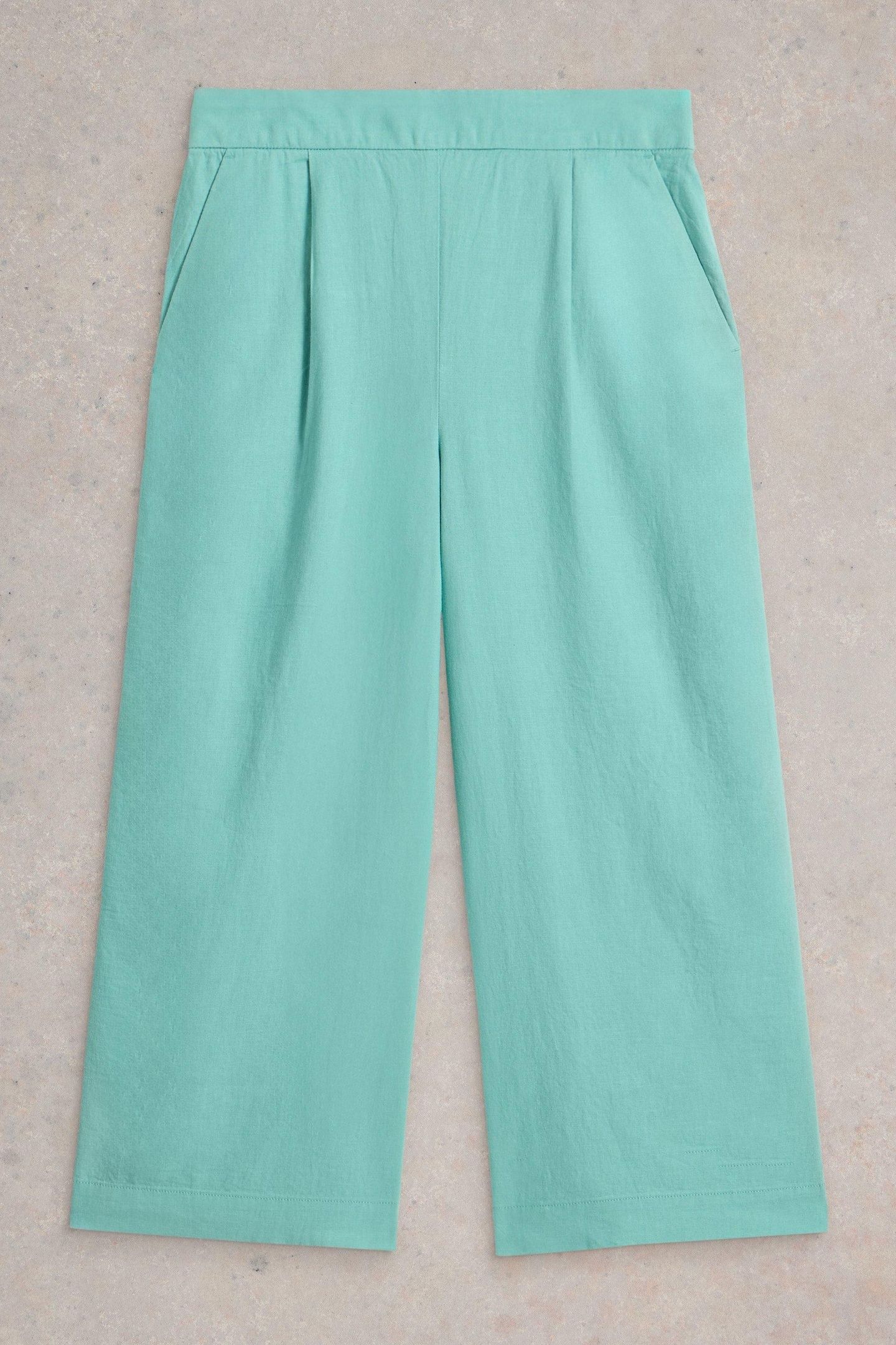 LORNA LINEN BLEND CULOTTE MID TEAL 1