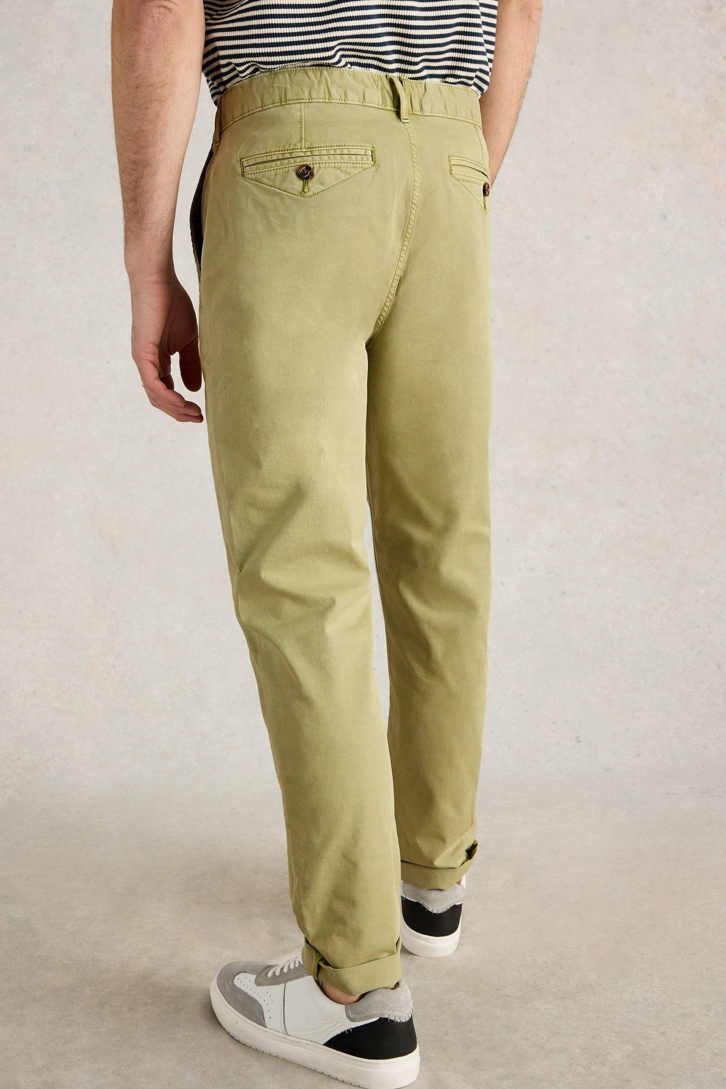 SUTTON ORGANIC CHINO TROUSER LIGHT GREEN 2