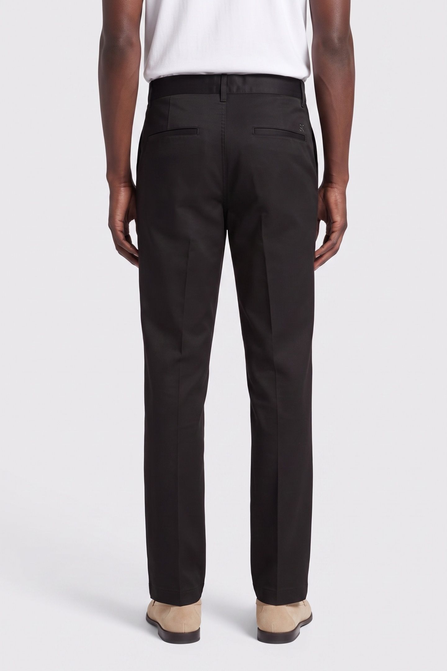 WIDE-LEG TROUSERS WITH EMBROIDERY AND RIVET BLACK 2