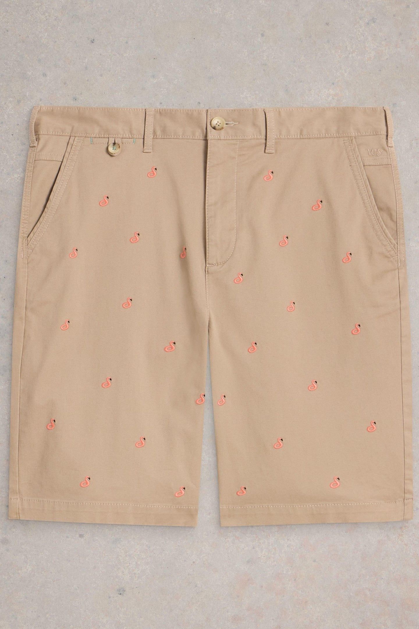 FLAMINGO CHINO SHORT NATURAL PRINT 3