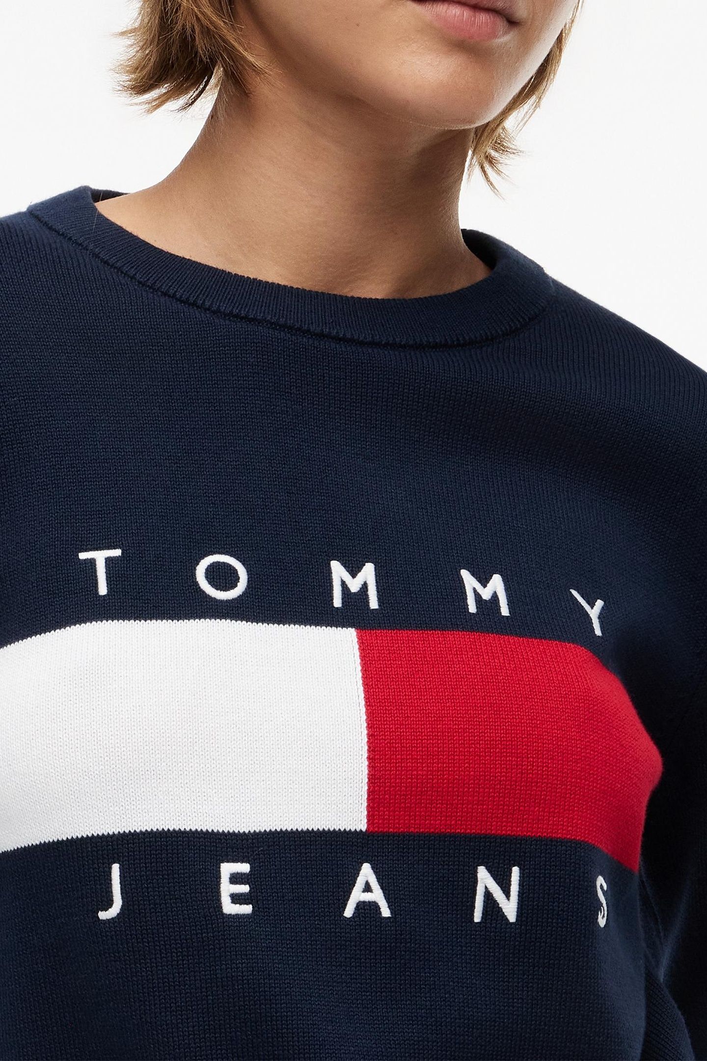 FLAG CREW NECK DARK NIGHT NAVY 5