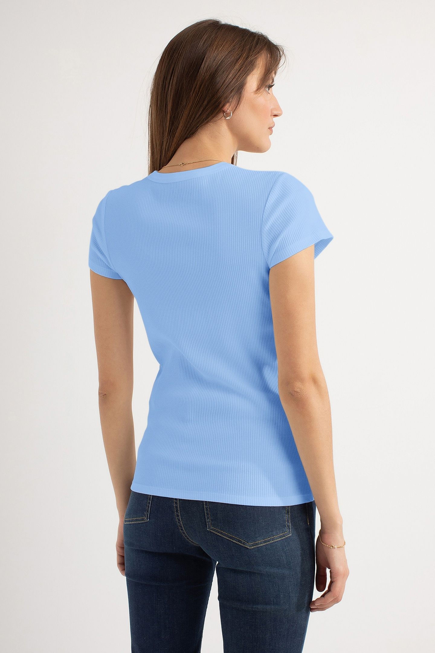 HARLEY SS RIB T-SHIRT LIGHT BLUE 2